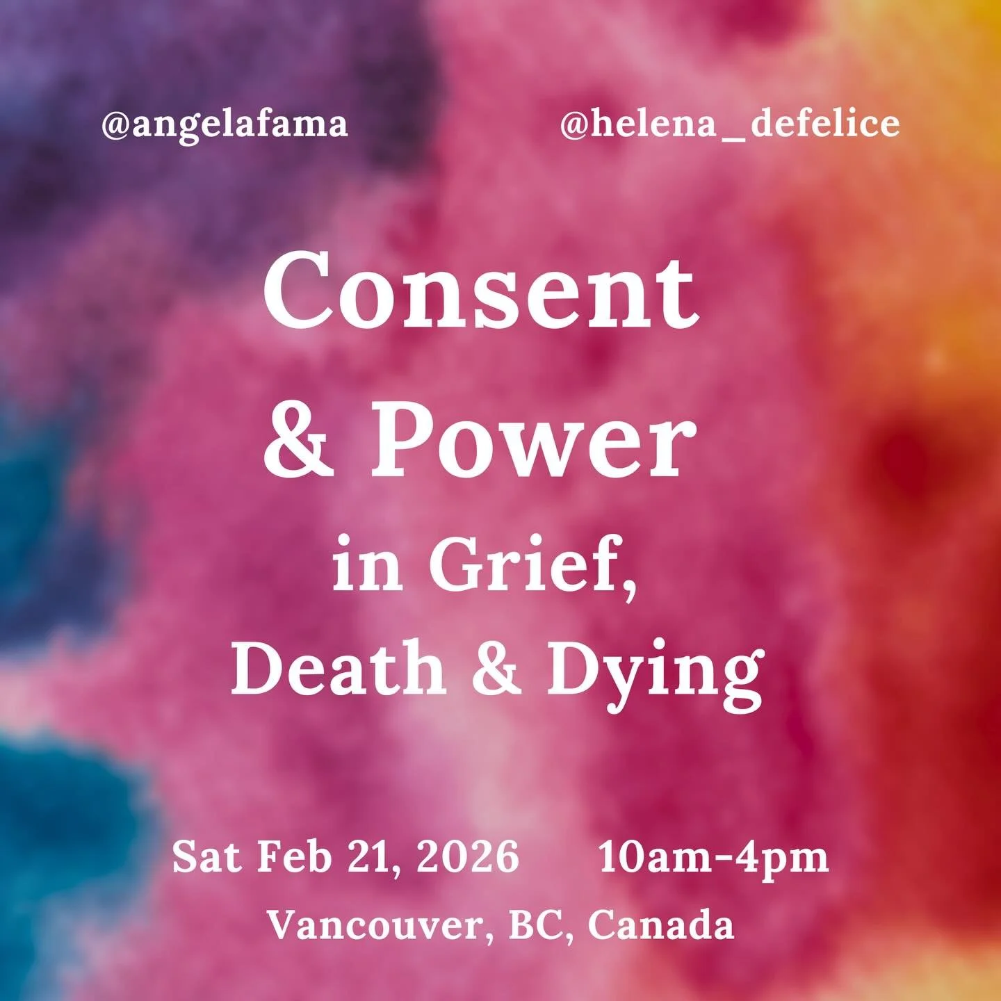 ✨Consent &amp; Power in Grief, Death, and Dying ✨

Join us for a nourishing and heart-centered exploration of embodied consent and power in grief, death, and dying. 

This offering welcomes curiosity and gentle awareness towards topics and areas that