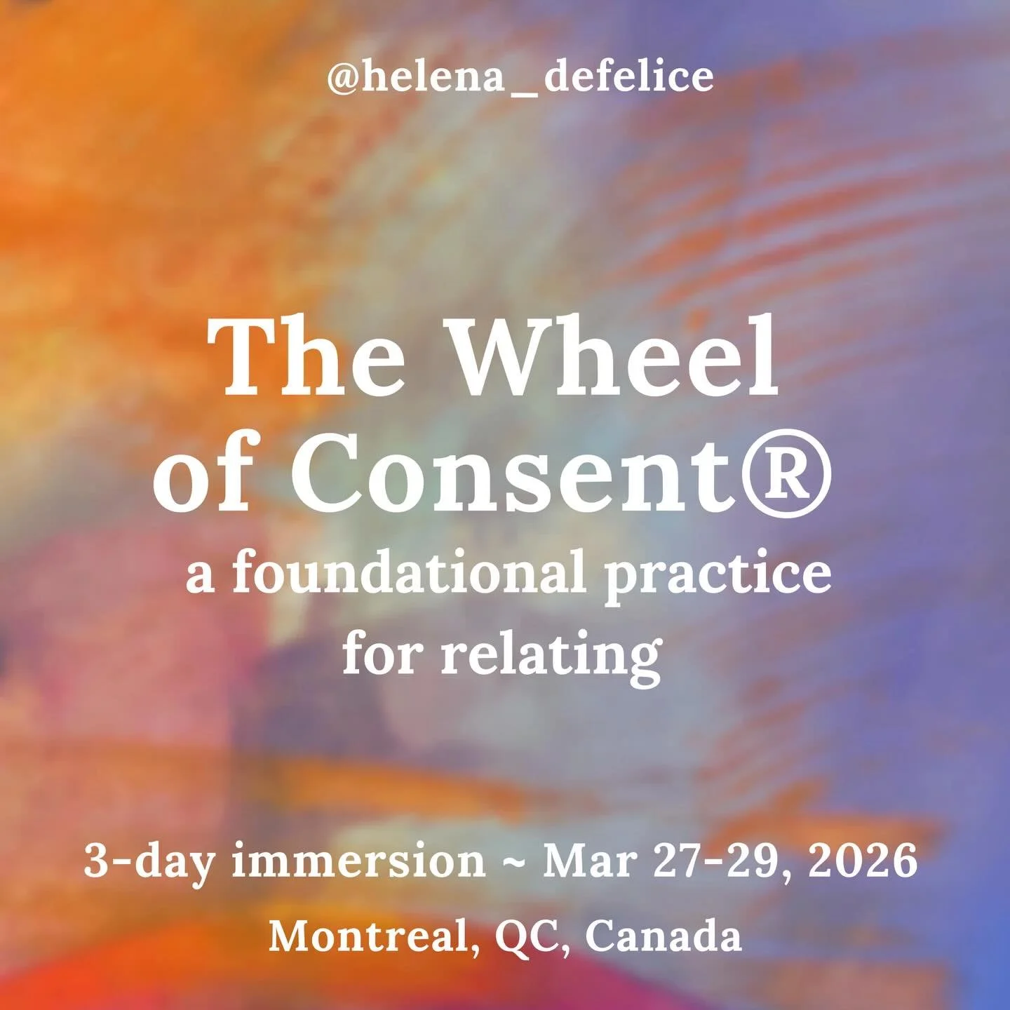 ✨ Montreal Mar 27-29, 2026 ✨

A complete honour and delight to be invited back 🙏🏼🙇🏻&zwj;♀️
Join us in this immersive gentle field of practice. 

3 days of open invitations to choose 
Noticing signals of our sense of safety and what we may need in