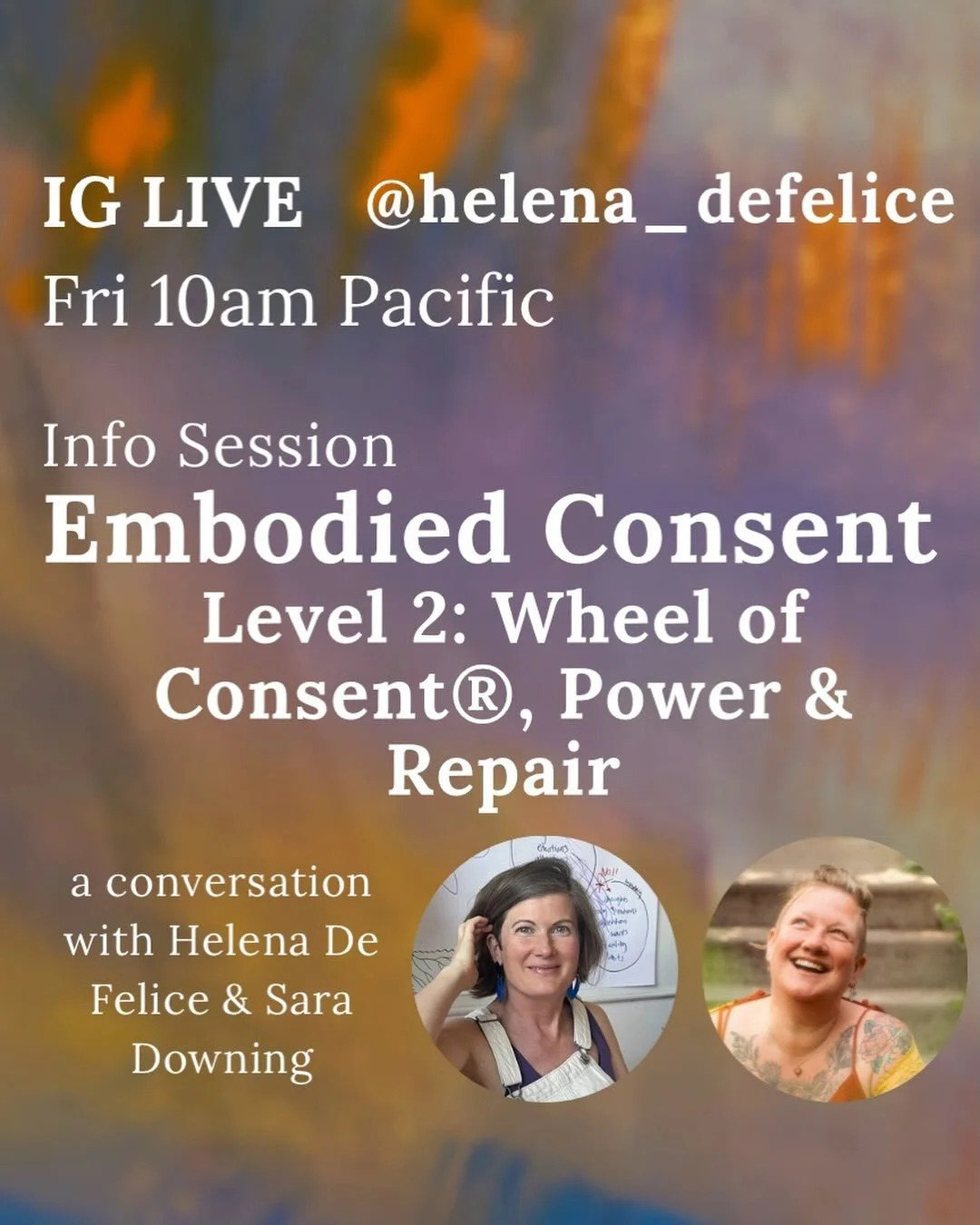 Join @mamayoni71 and me for a sweet conversation on the WHY, WHAT, HOW of this brand spankin&rsquo; new offering: Embodied Consent Level 2: Wheel of Consent, Power, and Repair

Friday Sep 11
10am Pacific, 1pm Eastern

Two of these 3-day immersions wi