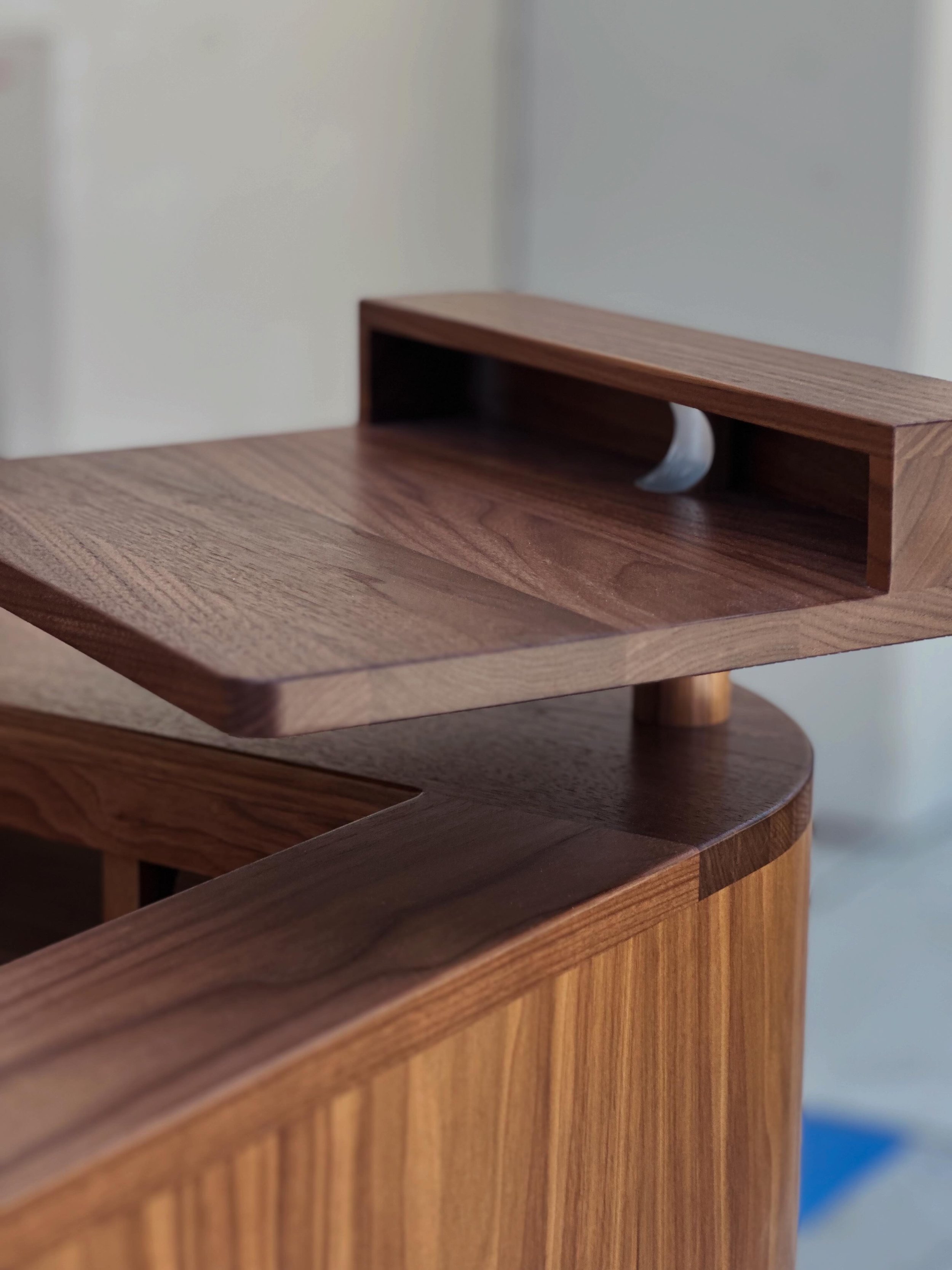 Close-up of a DJ Console FX box stand.