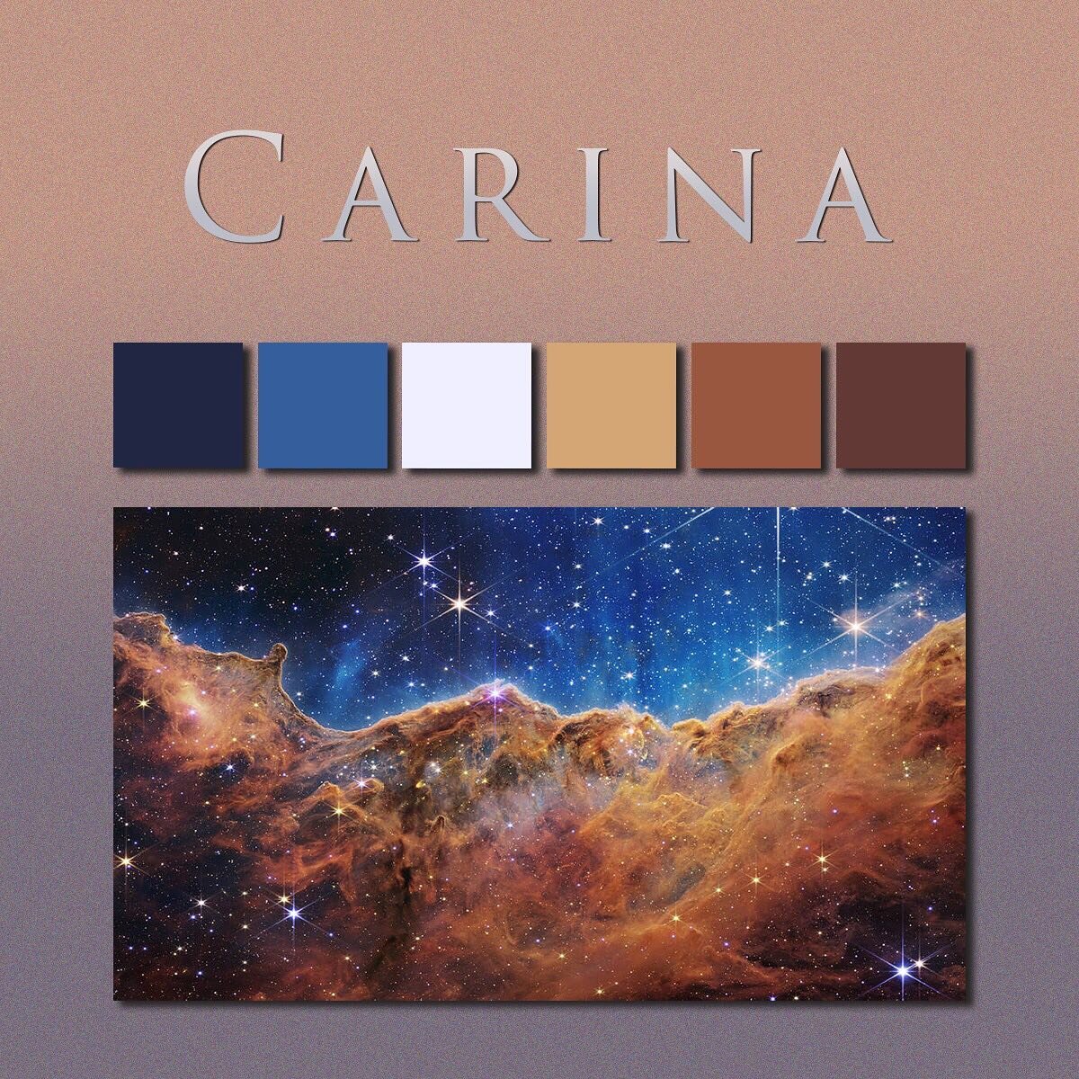 On the latest edition of &ldquo;Things I can&rsquo;t stop looking at&rdquo;&hellip;.
.
.
.
.
.
.

#colorpalette #carinanebula #jwst #nasa #designinspiration #colorpaletteinspiration #graphicdesigninspiration
#webdesigninspiration #websitedesign