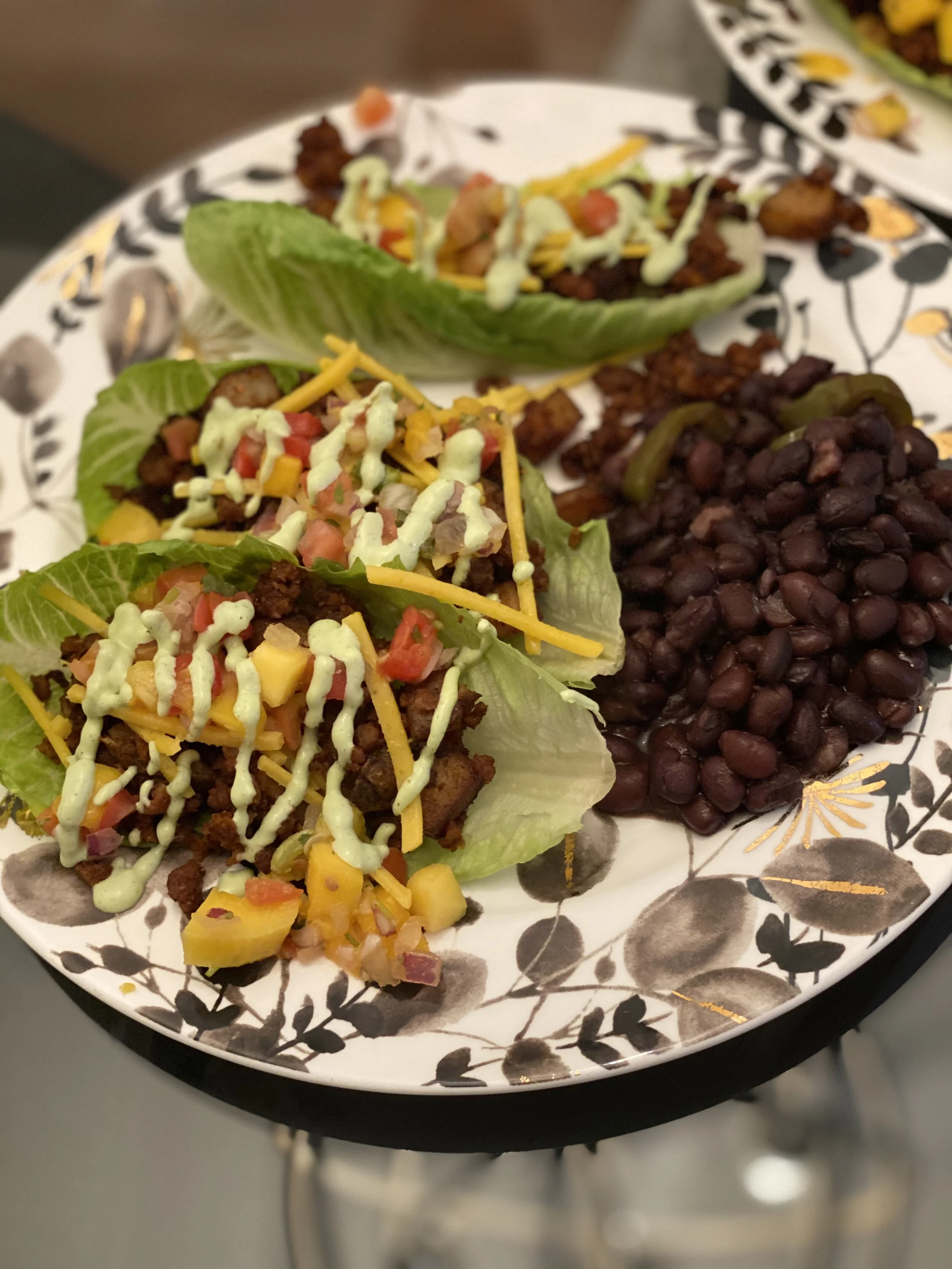 Ground “Beefless” Tacos in Lettuce Scoops