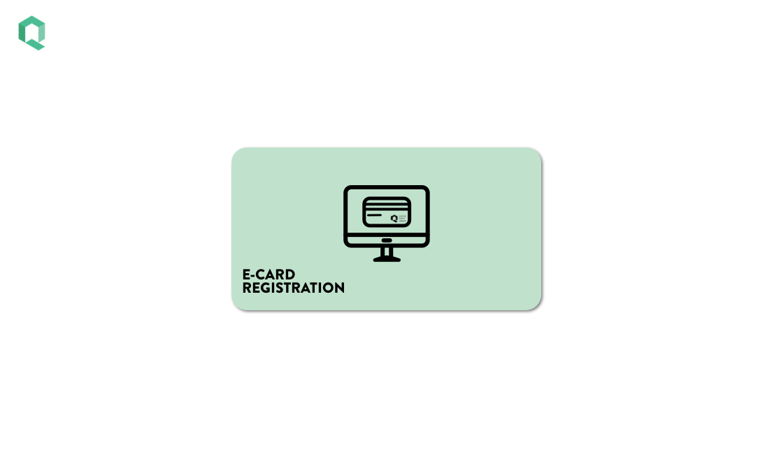 Landing page for registration kiosk. User presses button to begin process.