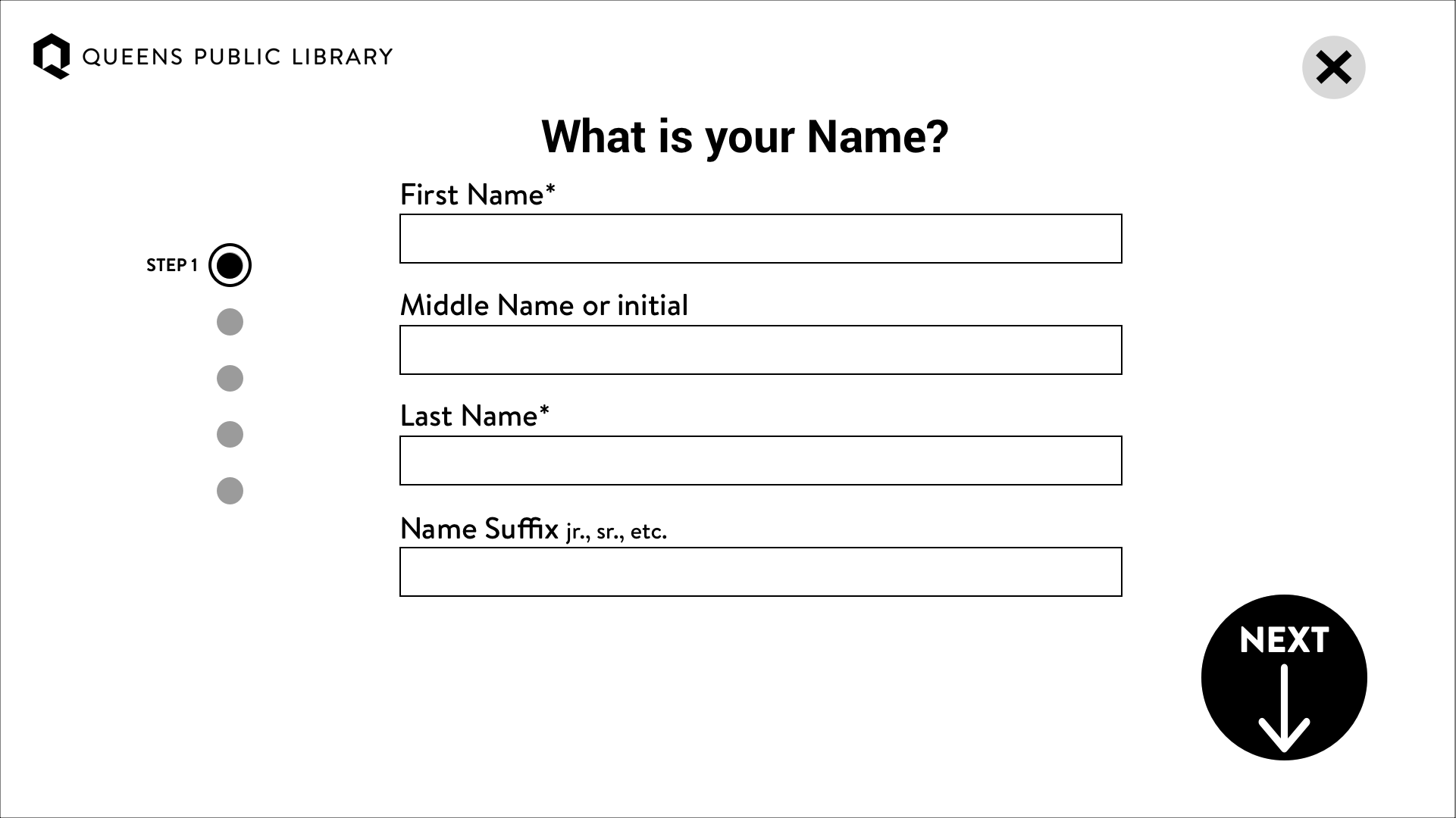 medium fidelity wireframe with all of the Information architecture displayed.