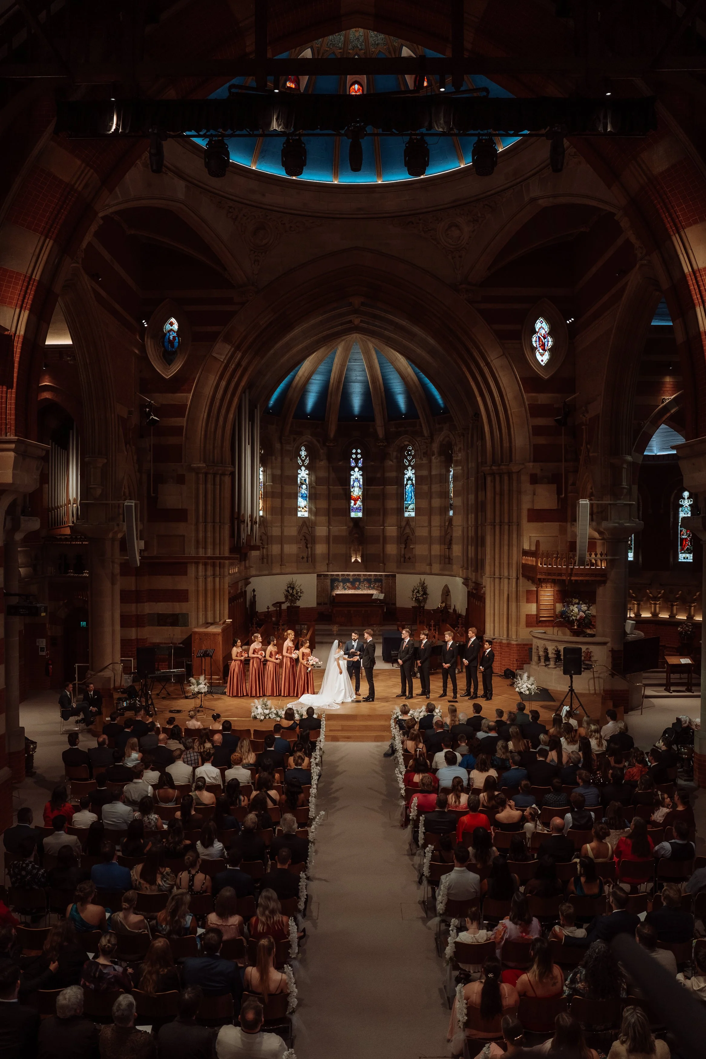 Cathedral wedding in Tasmania