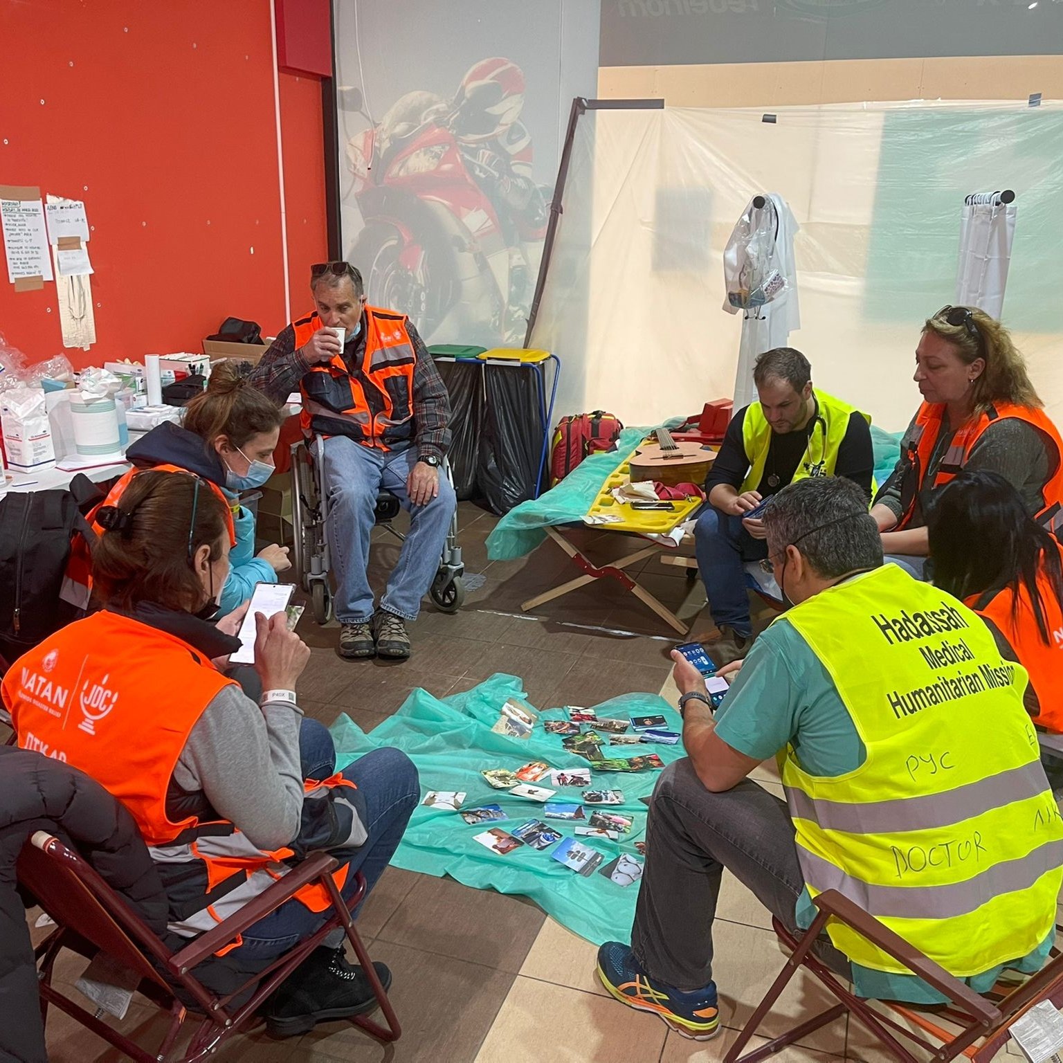 Social Worker Svetlana Buza leads resilience training and respite activity for medical staff
