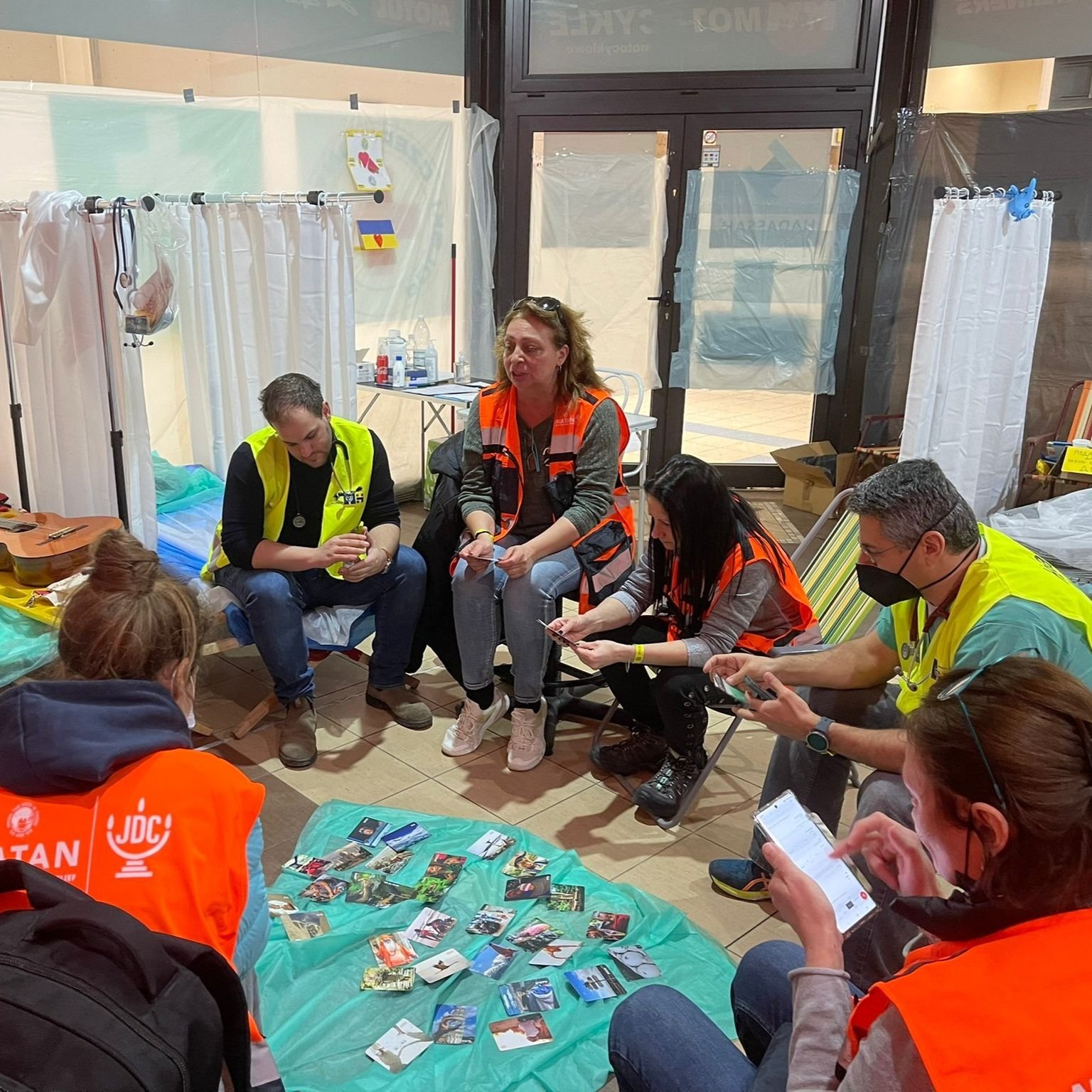 Social Worker Svetlana Buza leads resilience training and respite activity for medical staff