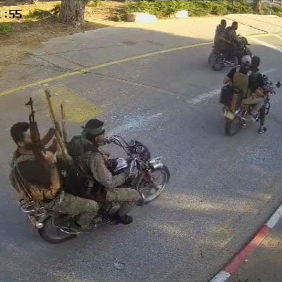 HAMAS terrorists enter the kibbutz - Oct. 7, 2023