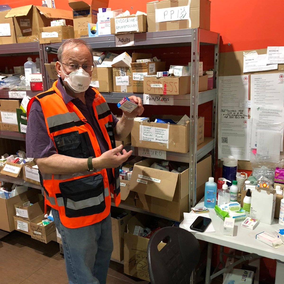 Dr David Shapiro at the refugee center clinic