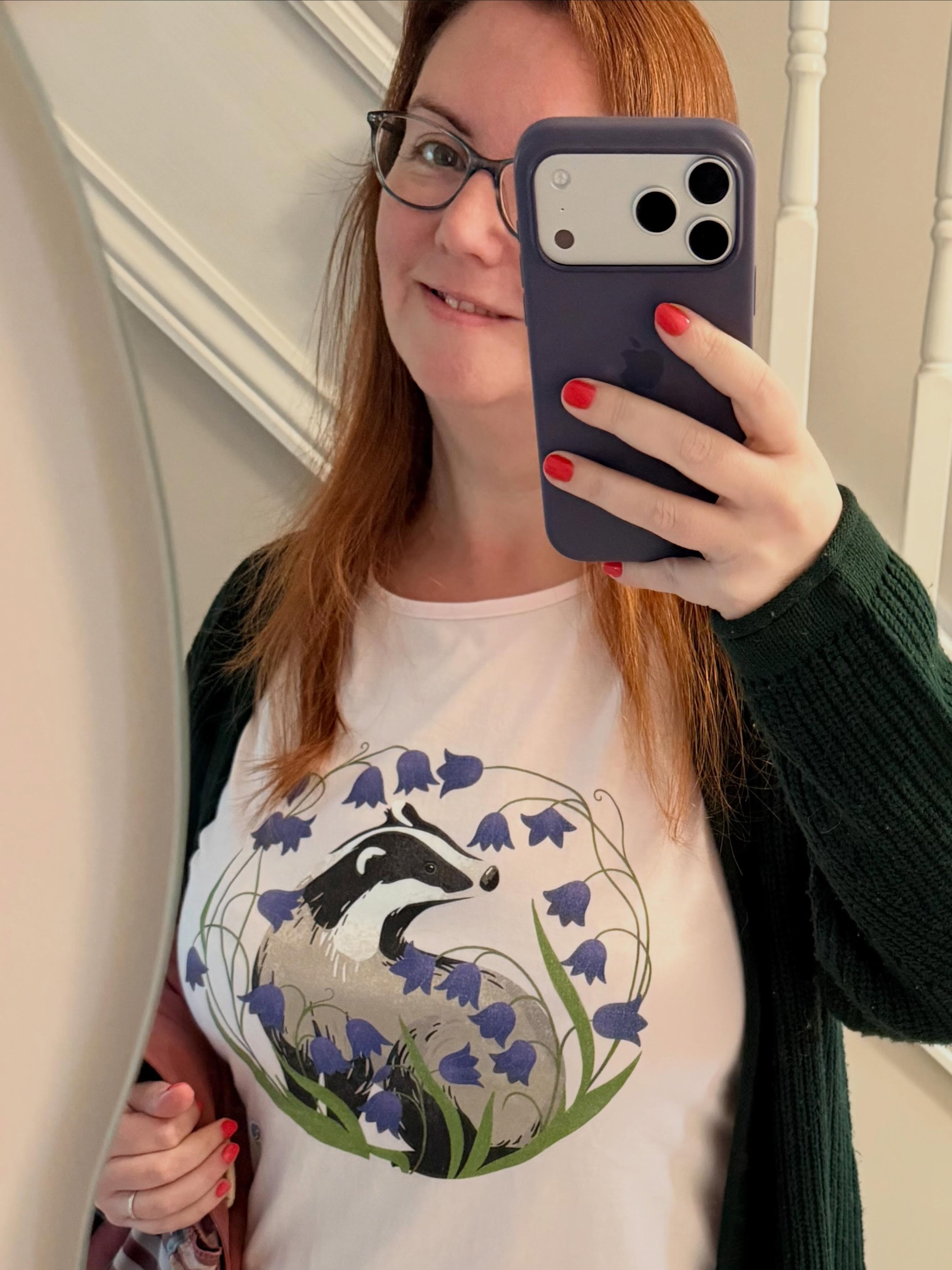 Loving my new badger among the bluebells t-shirt 🦡 Purchased from the @rspb shop 🫶🏻 #badger #badgers #wildlifefan #naturelover