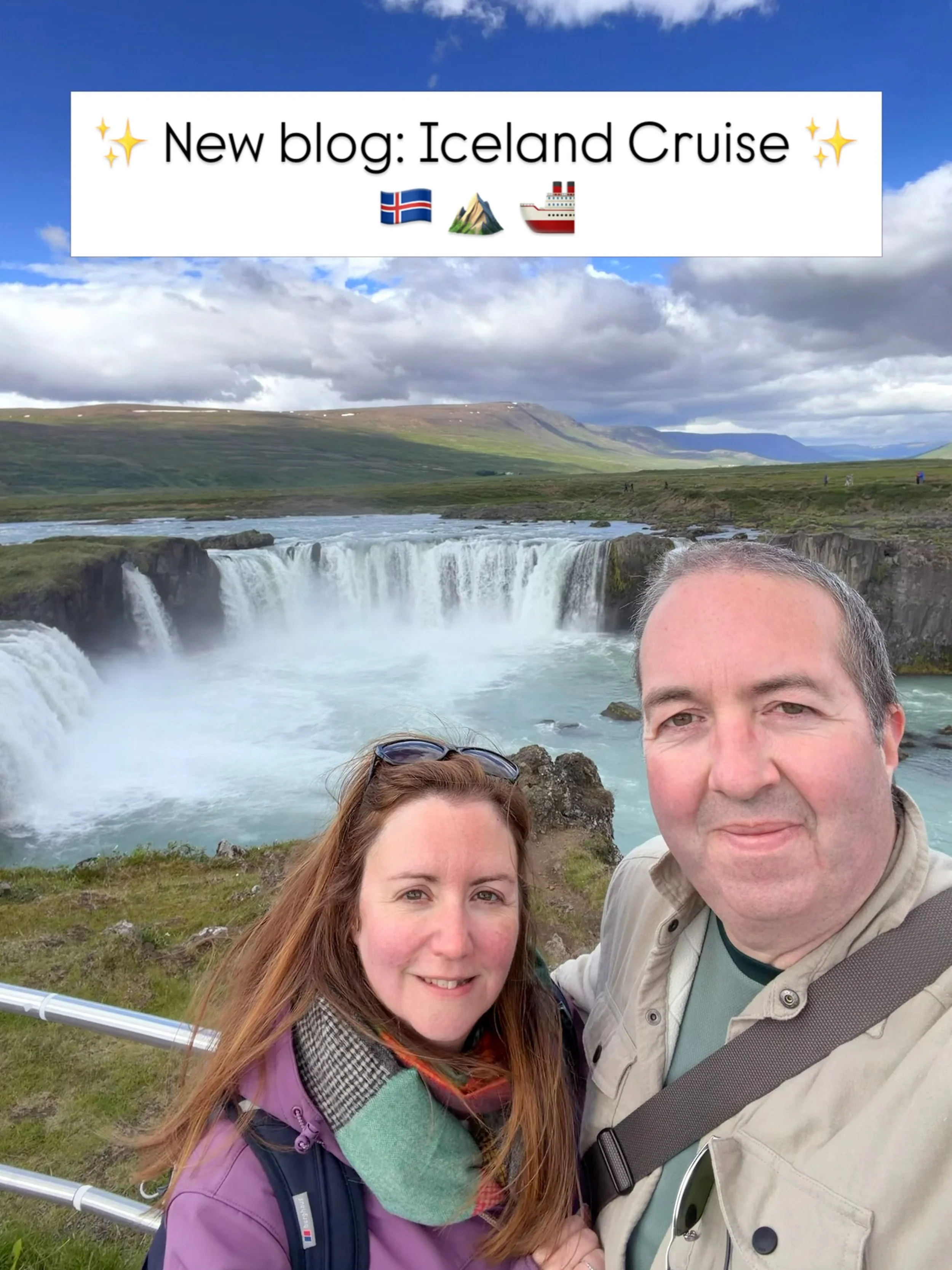 New blog! 🇮🇸✨ Our Iceland cruise aboard @pandocruises Britannia is now up (🔗 in bio).
Two weeks of incredible landscapes, waterfalls, geysers, geothermal areas, the midnight sun, crossing into the Arctic Circle, exploring Orkney&hellip; and some w