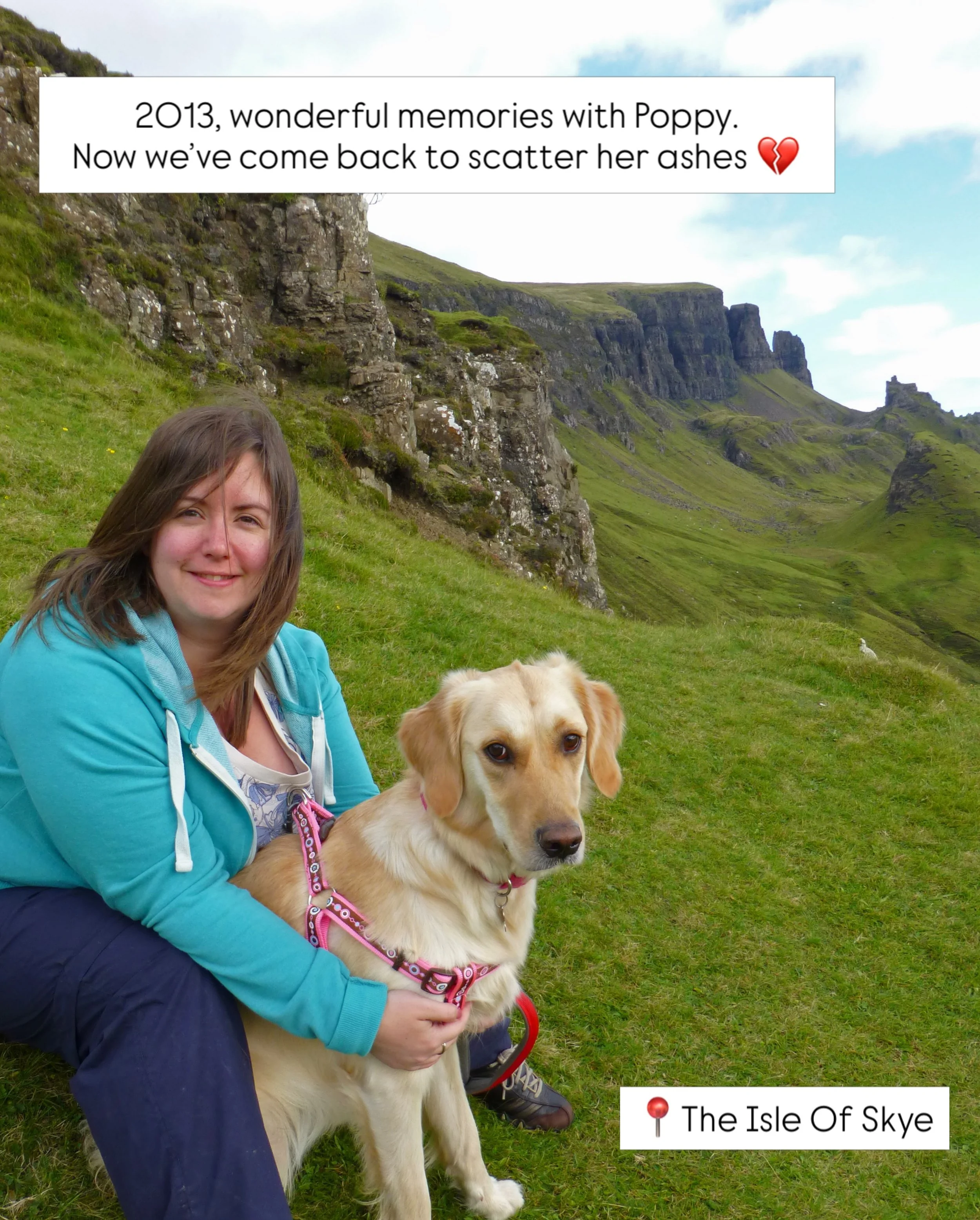 A bitter sweet trip for us&hellip; we&rsquo;ve come here to make new memories with Arwen 💗 and leave a little of Poppy here to rest ❤️