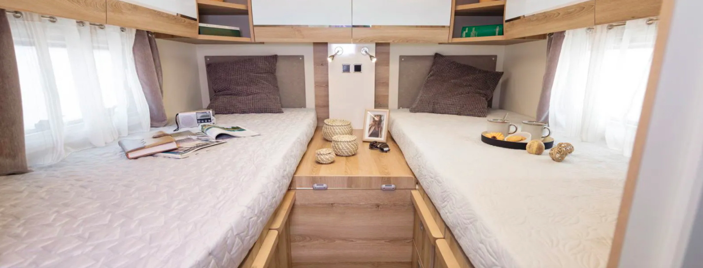 Double bed- motorhome