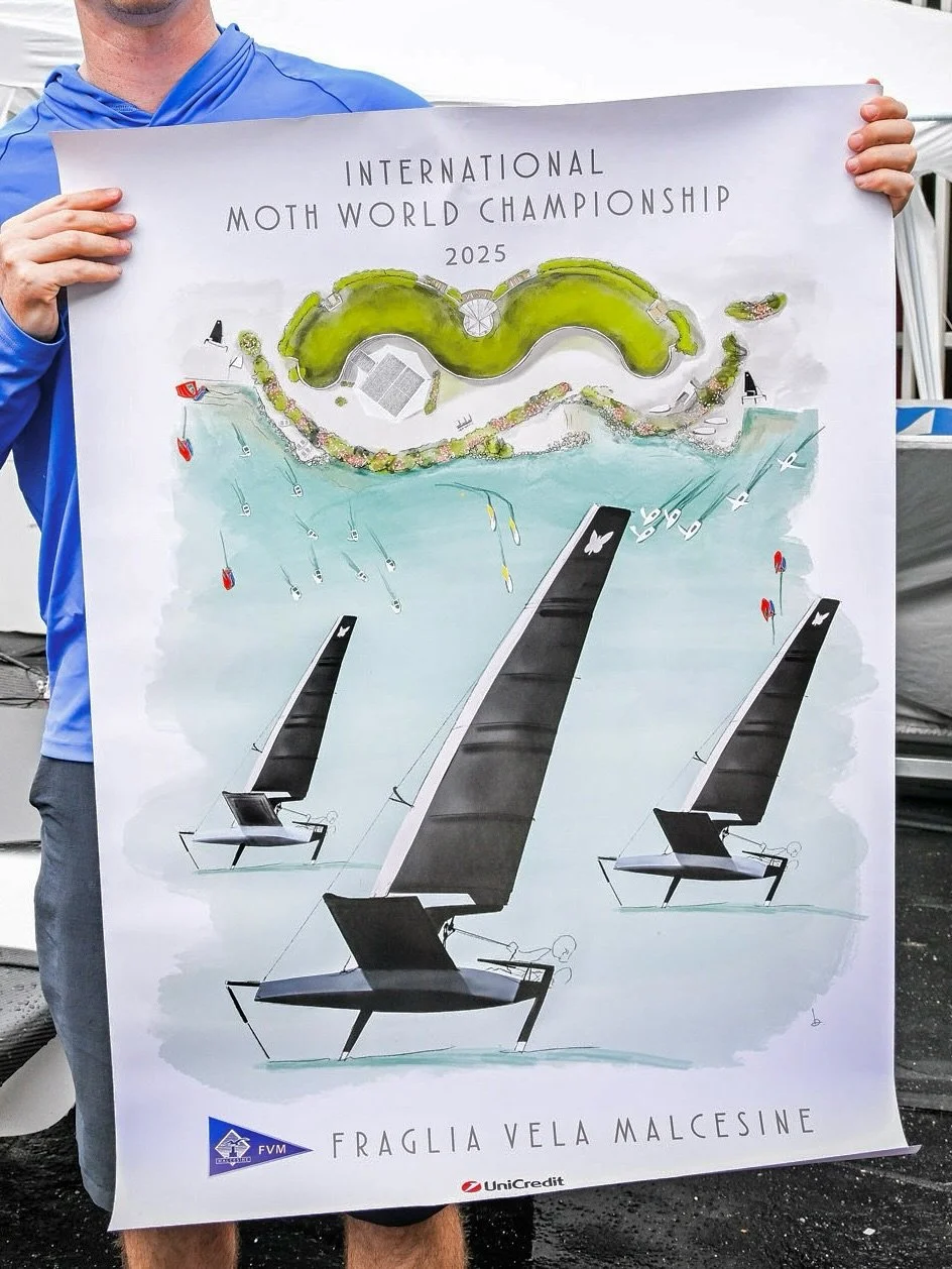 My art at the International Moth World Championship 2025 in @fragliavelamalcesine 🦋

Autographed posters and postcards @mothclass 
&bull;
&bull;
&bull;
📷 @martinaorsini.photographer