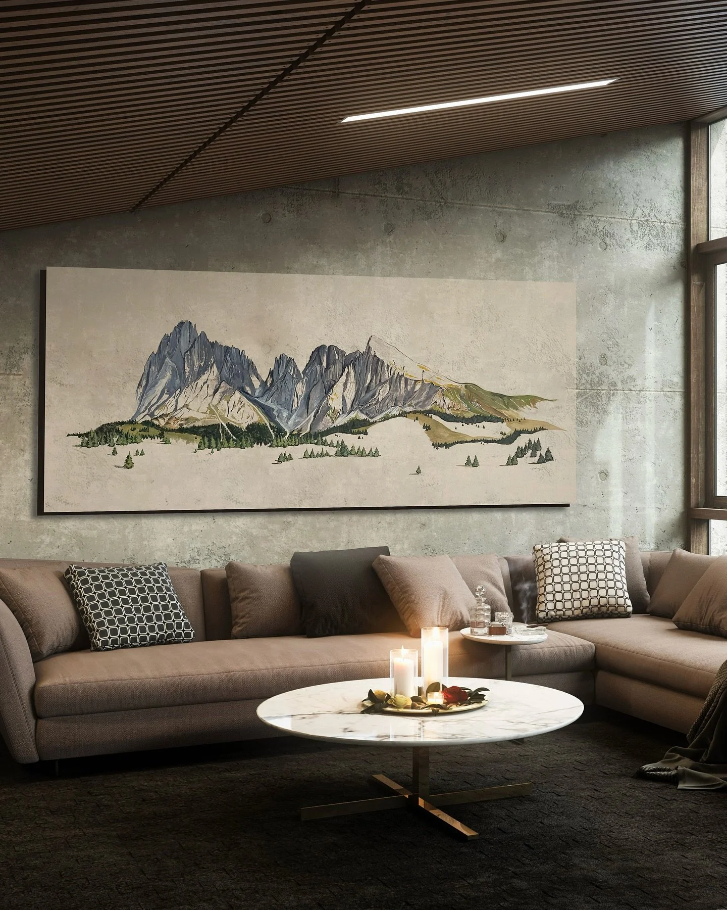 A special piece of Art 🏔️
Gruppo del Sassolungo, Dolomiti

Acrylic on canvas 
180x80cm