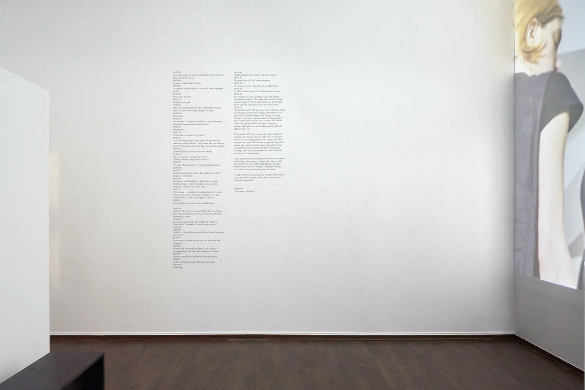 Postproduction The Institute for Scene Experiments Studiengalerie 1.357, Frankfurt November 9 – December 21, 2023 Photo: Jens Gerber Athanassios Anagnostopoulos Harriet Middleton-Baker* Jackson Beyda* Nikolas Brummer Dylan Spencer Davidson Eunjun