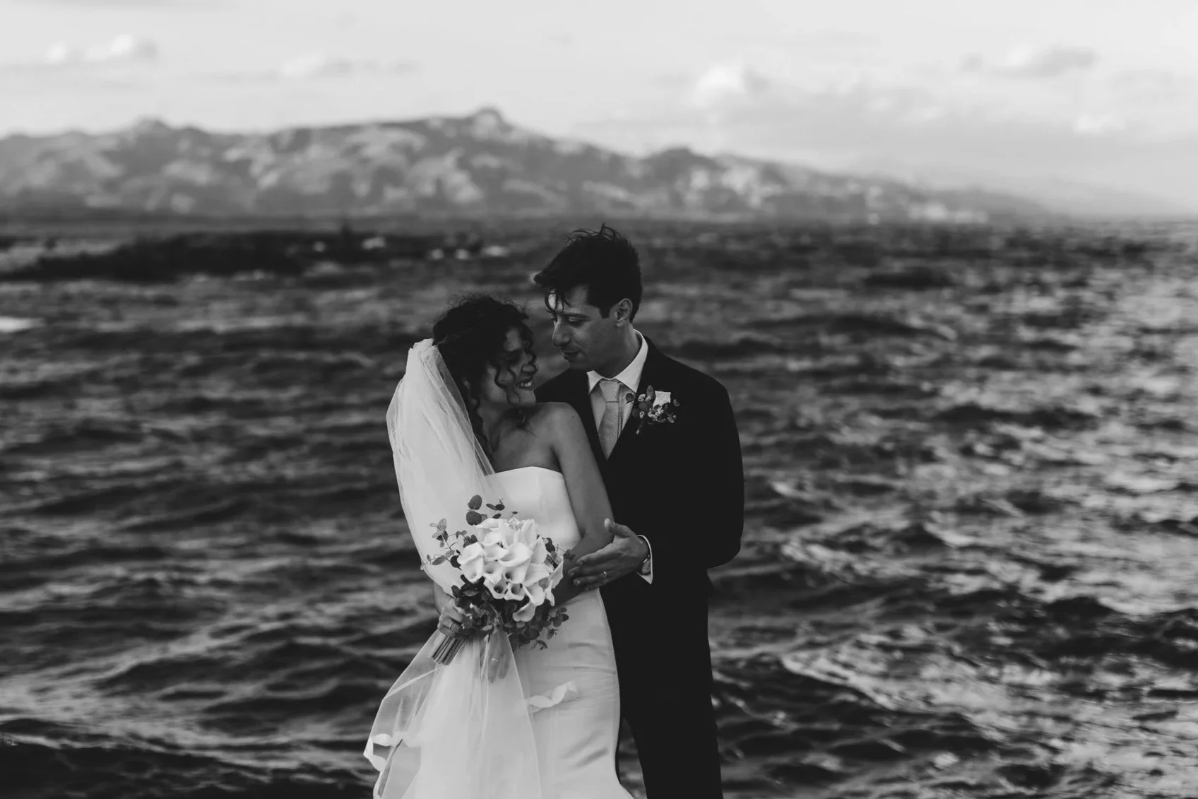 Newlyweds by the Sea