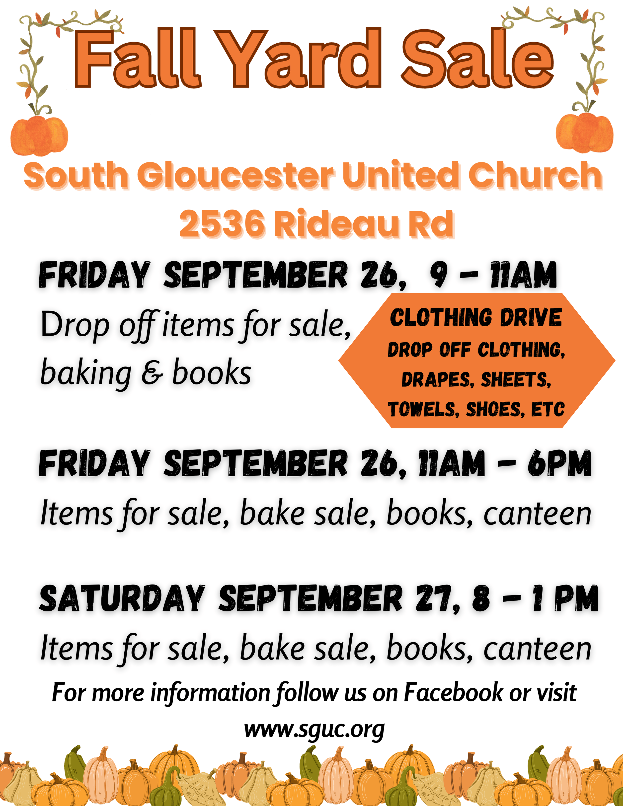 Yard Sale Drop-Off