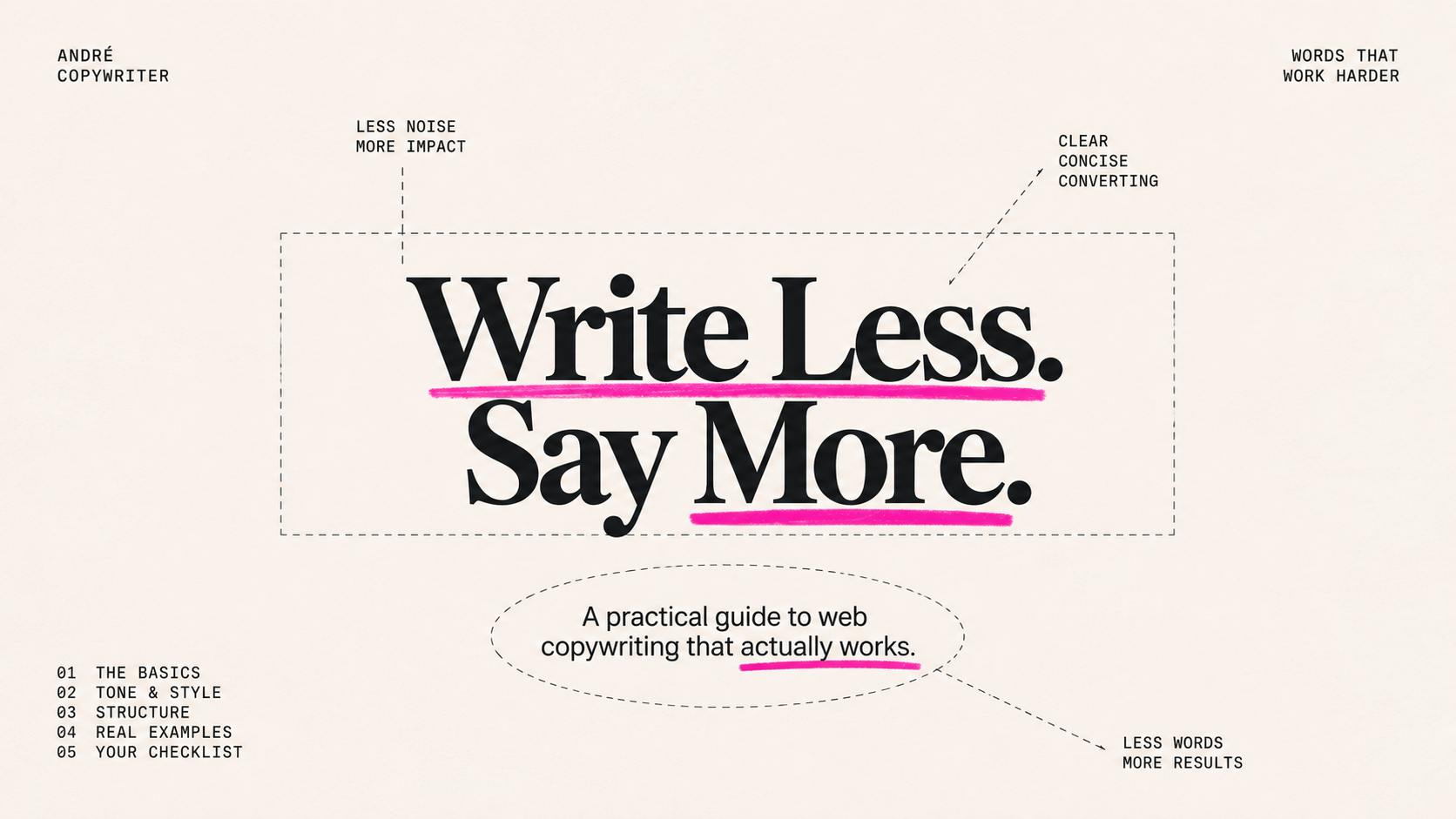 Web copywriting guide: Write Less. Say More. — a practical guide to web copywriting that actually works