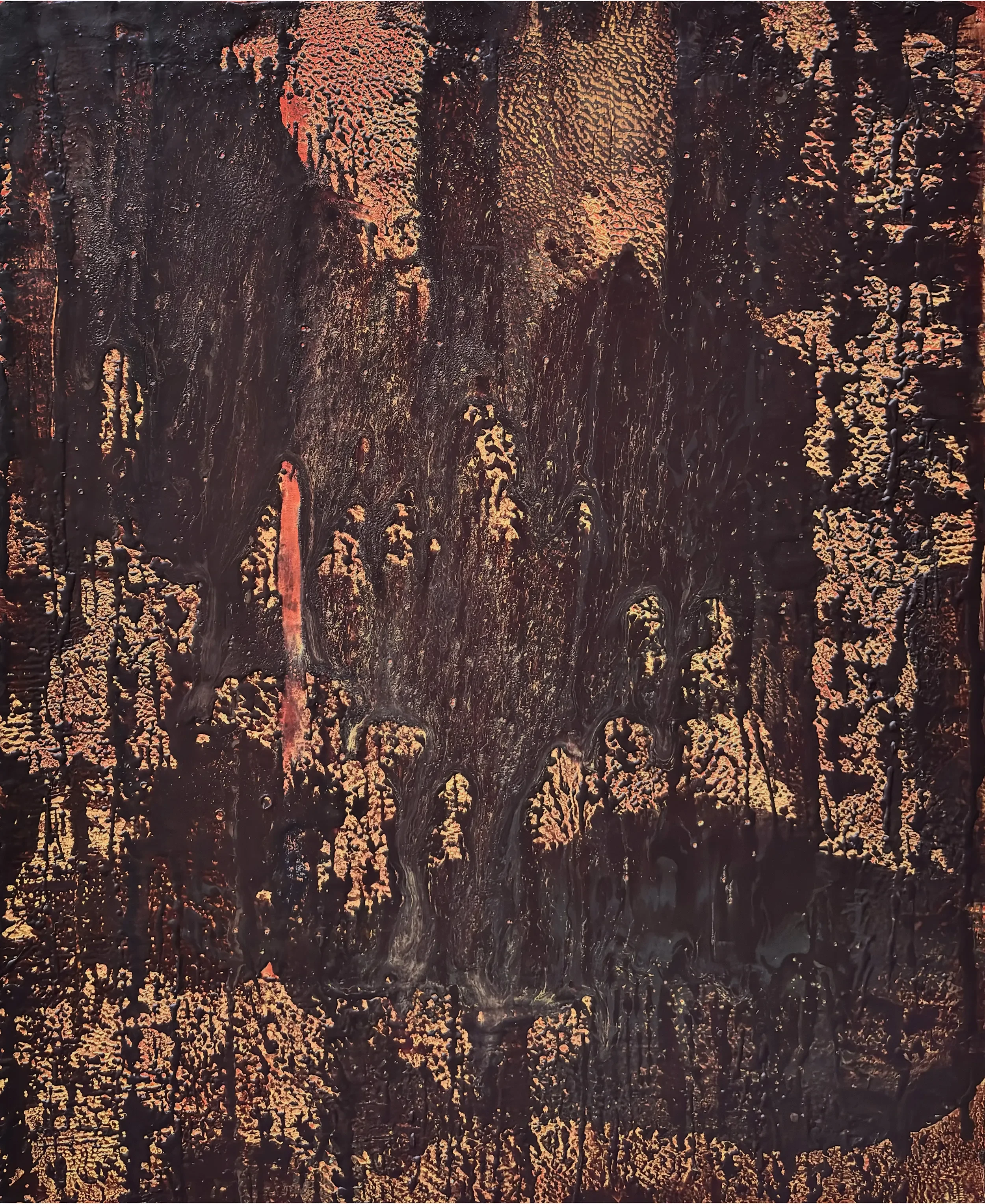Juli - 122 x 100 cm - encaustic wax on panel