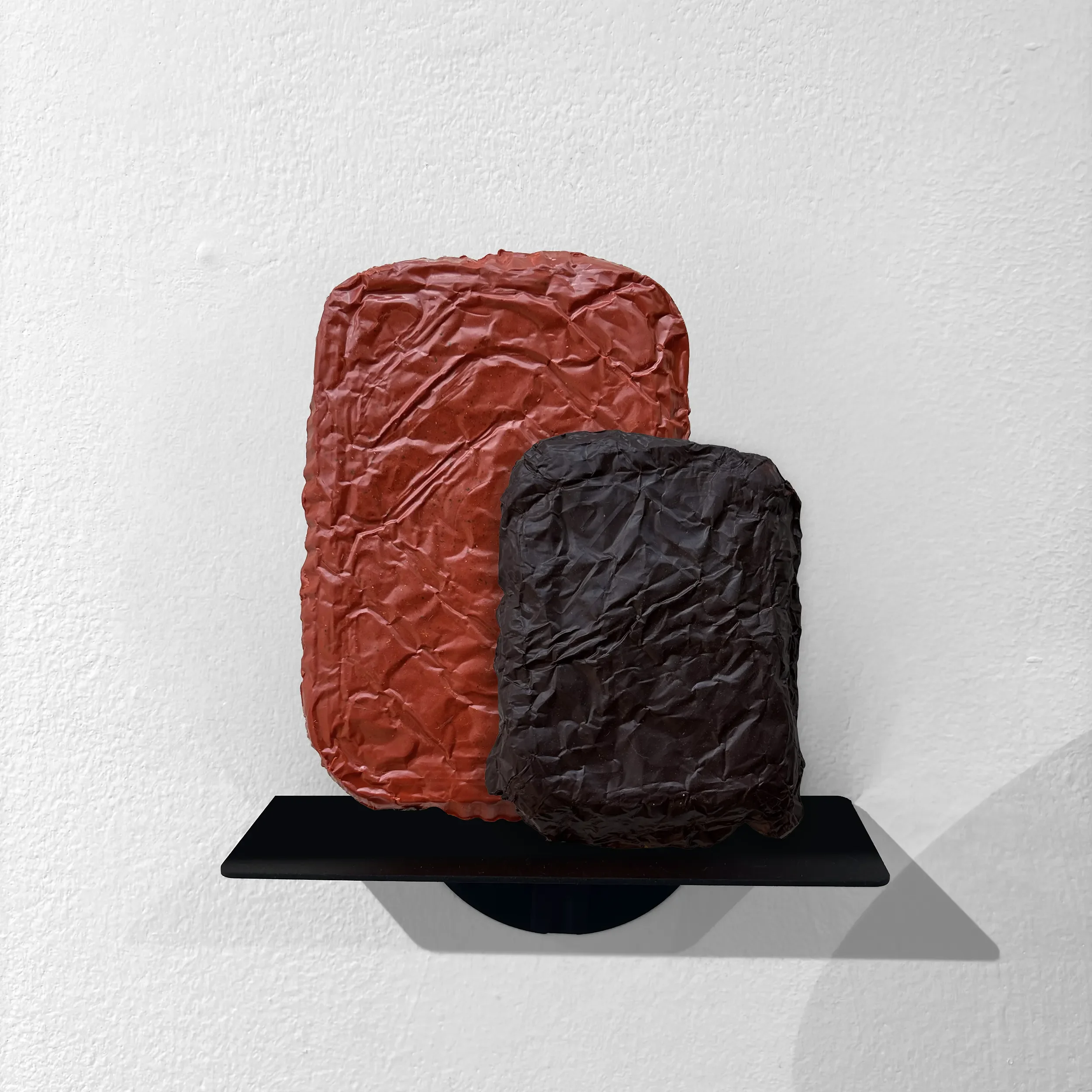 Fire Index Tablature - 18 x 18 cm - cast encaustic wax
