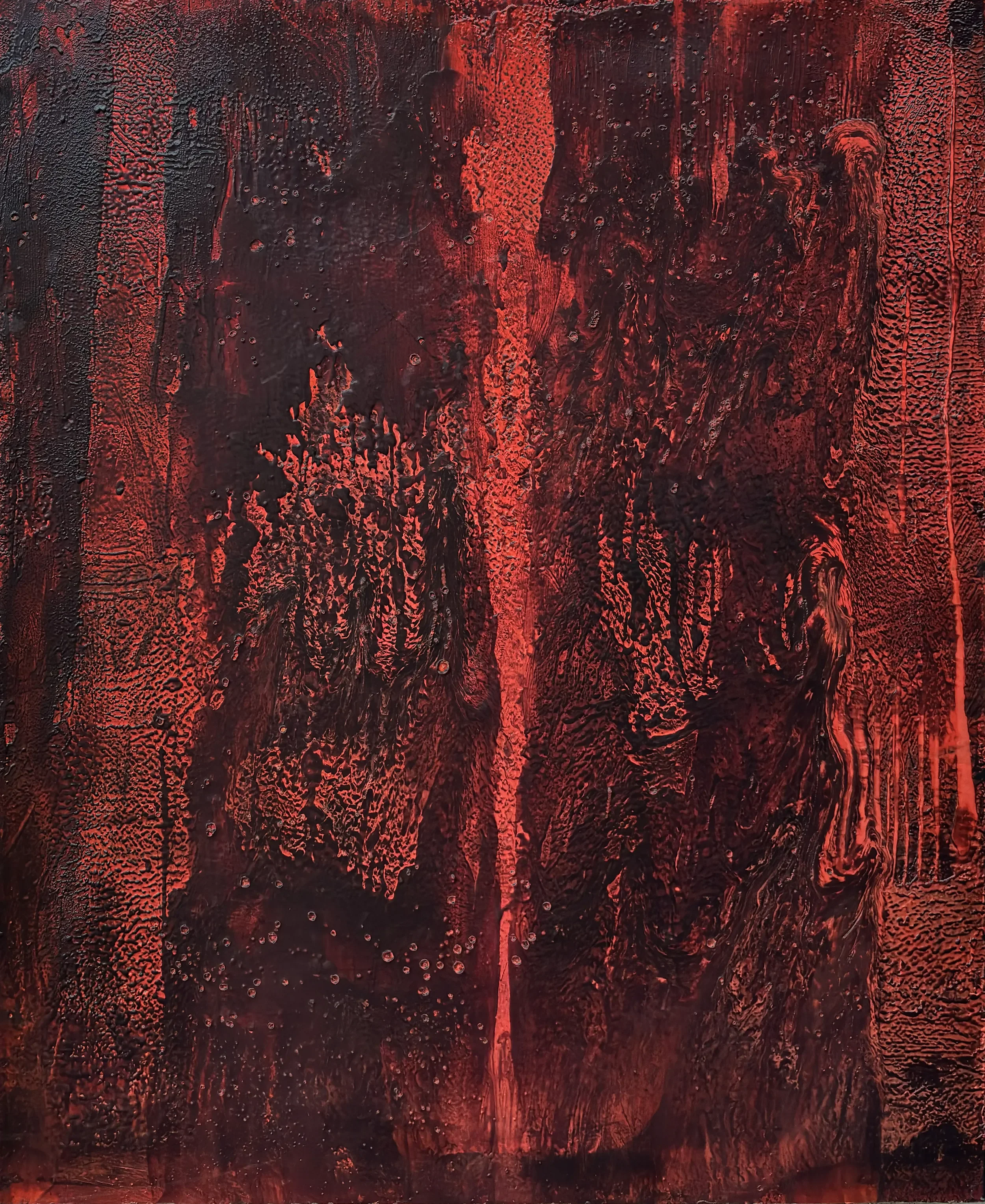 Augus - 122 x 100 cm - encaustic wax on panel