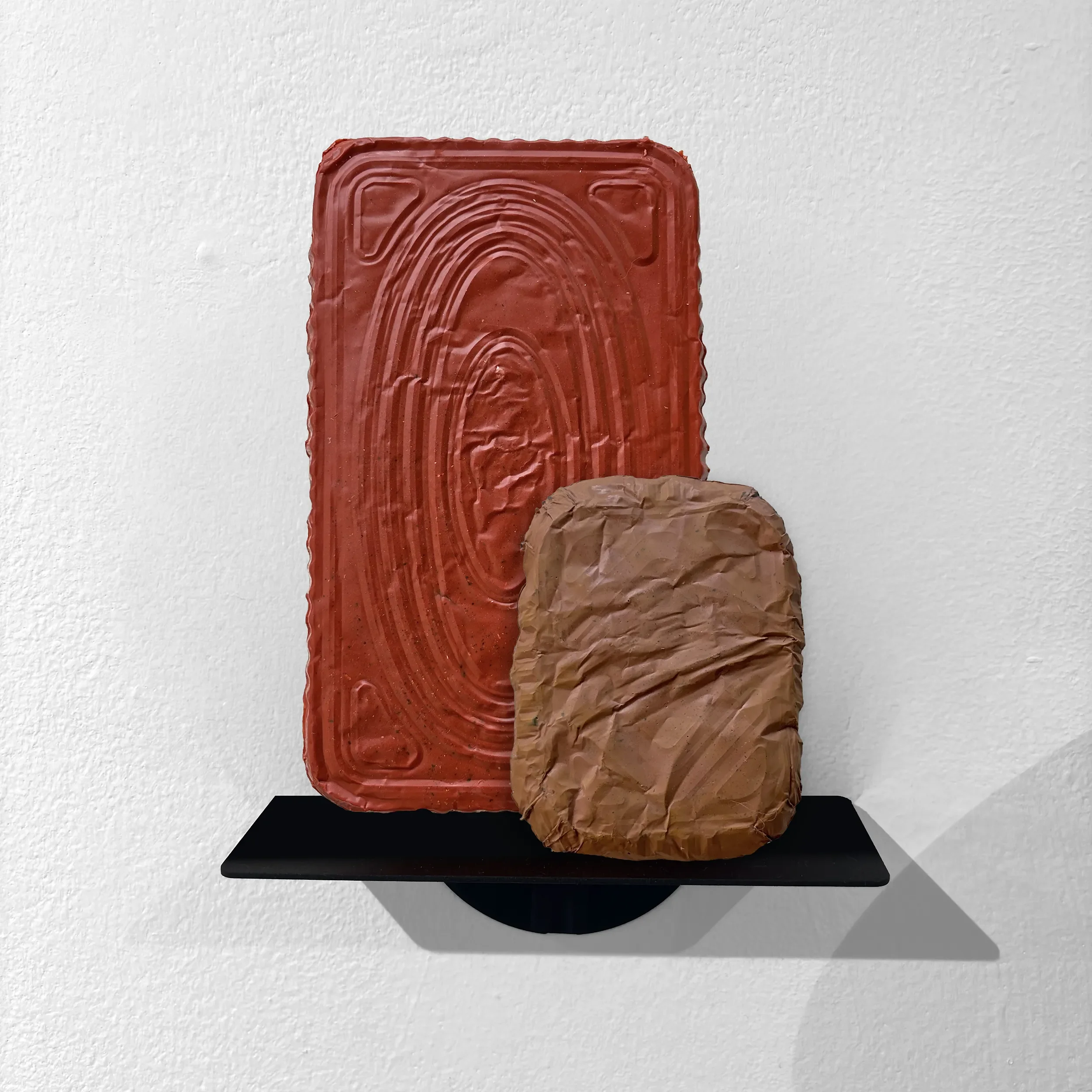 Flame Portal Tablature - 21 x 18 cm - cast encaustic wax