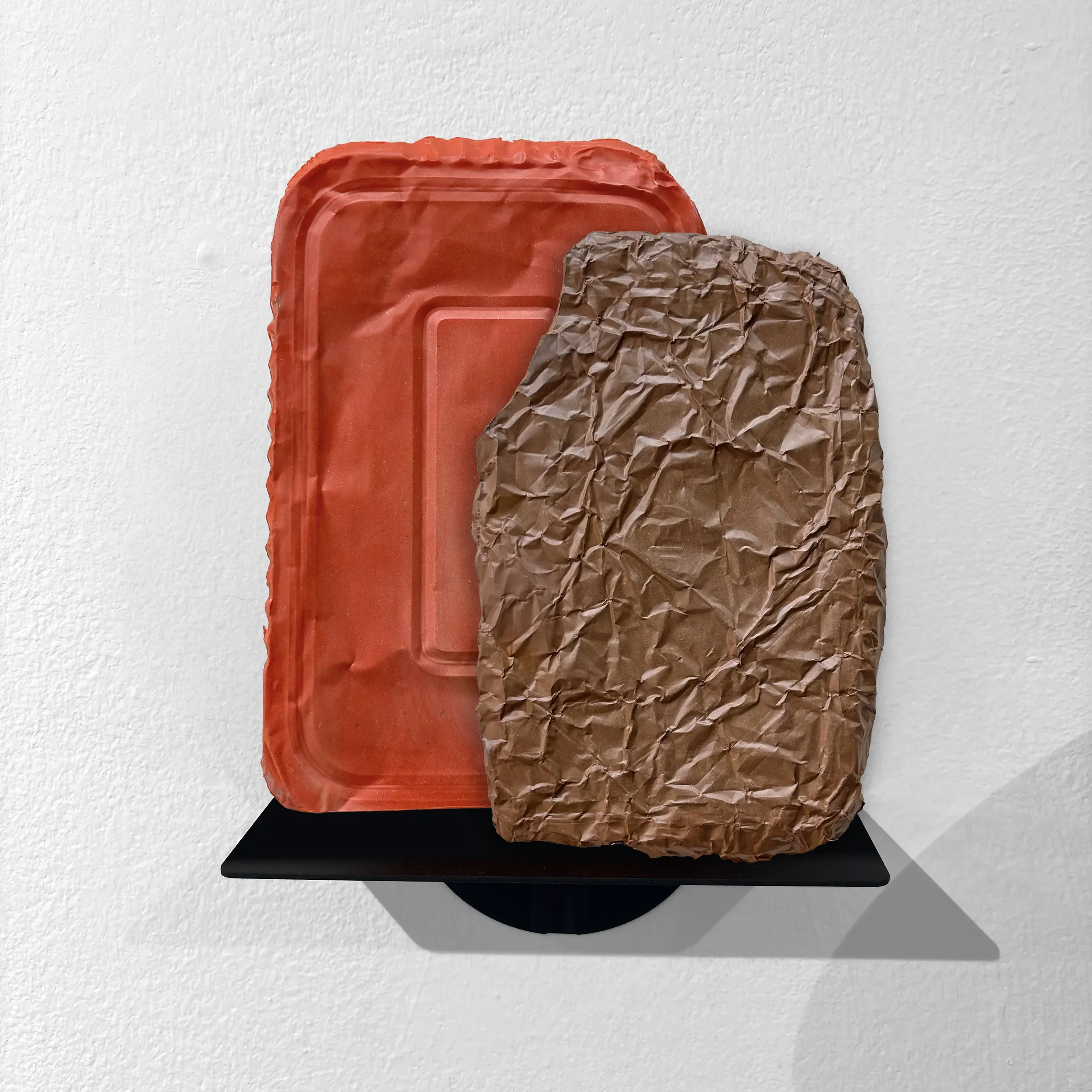 Flame Egress Tablature - 21 x 18 cm - cast encaustic wax