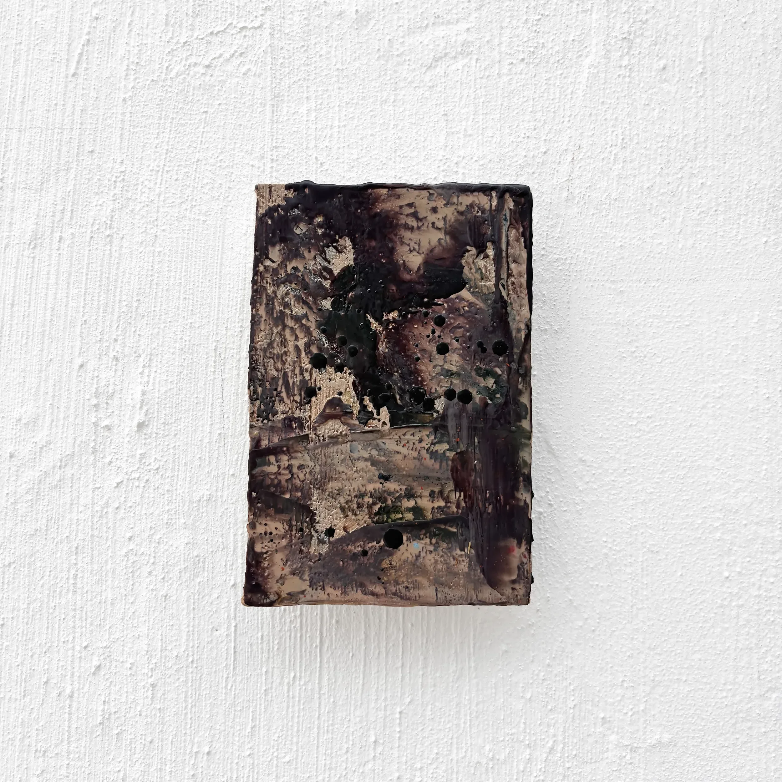 Flame Atlas — Locus 5 - 23 x 15 cm - encaustic wax on panel