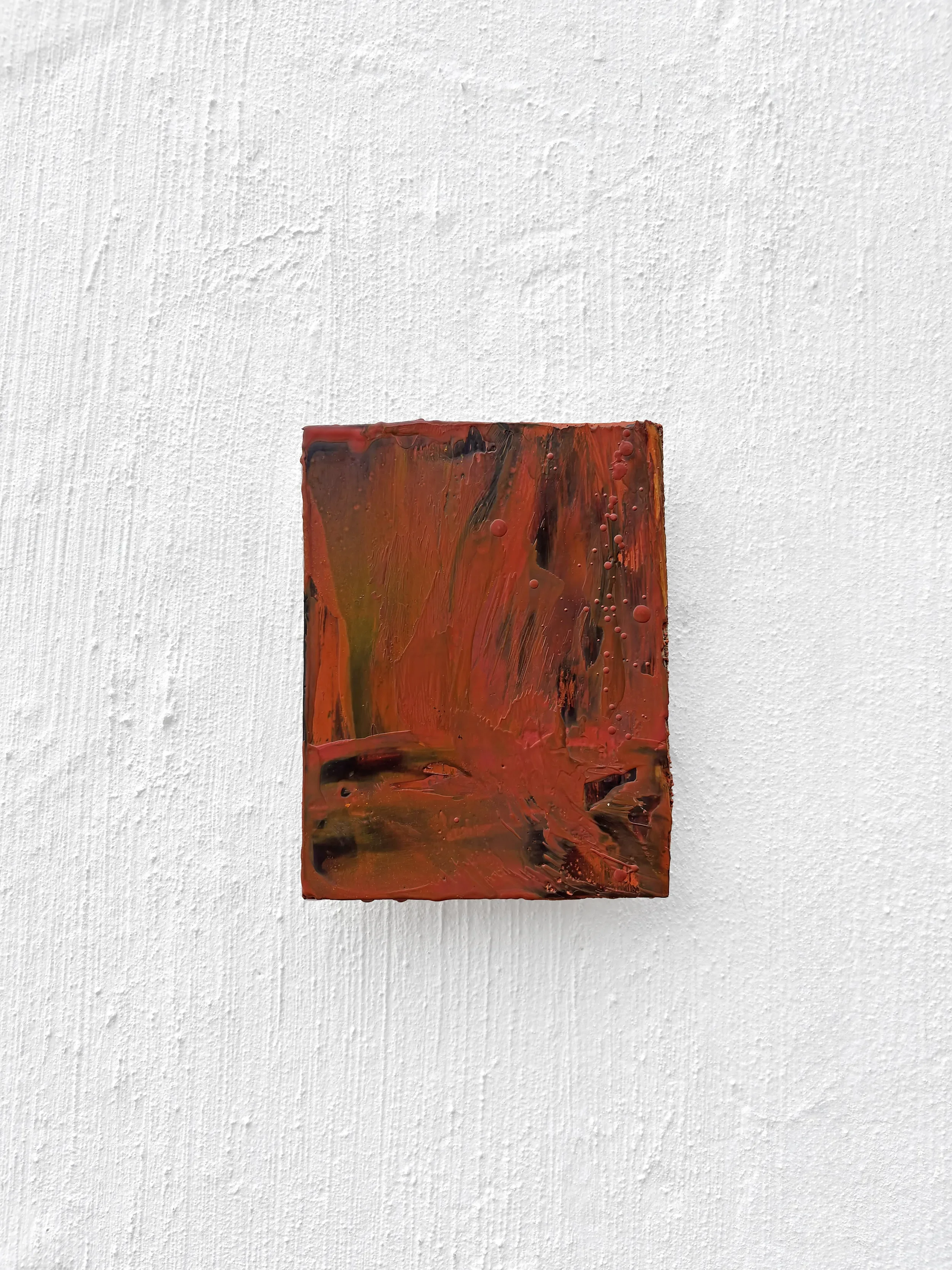 Fire Fire Fire - 21 x 16 cm - encaustic wax on panel