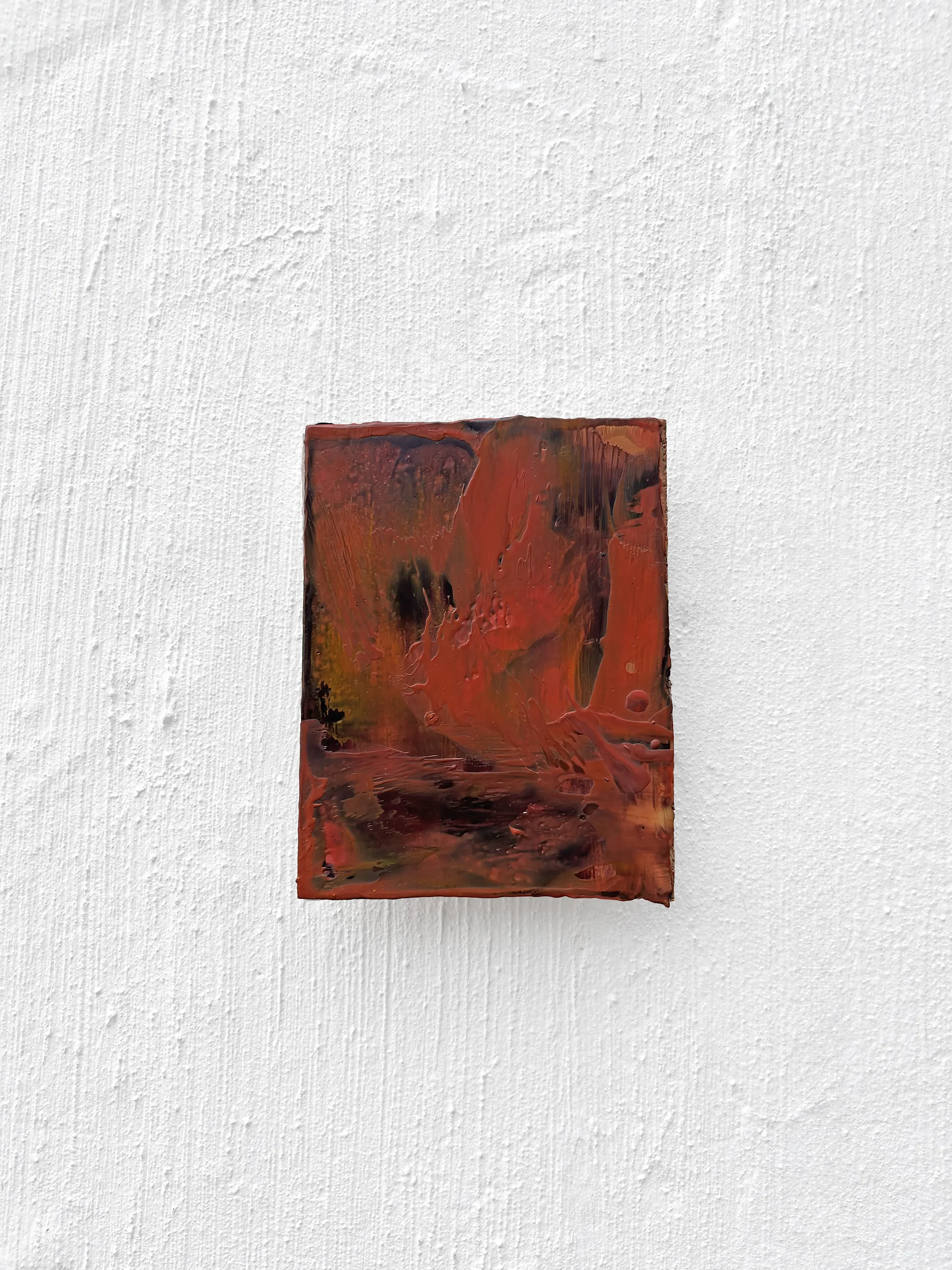 Fire Fire - 21 x 16 cm - encaustic wax on panel