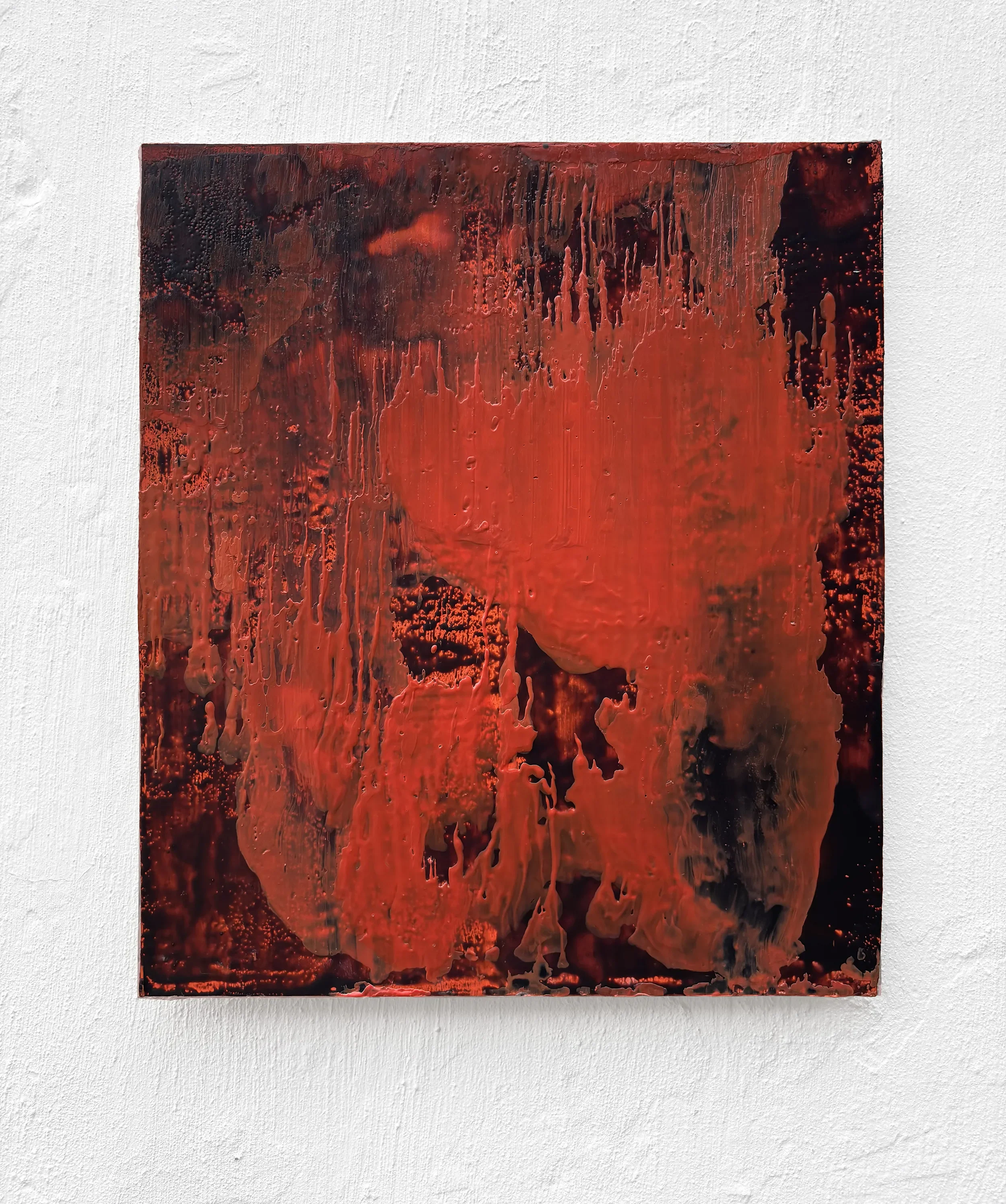 Fire Fire Fire Fire Fire Fire Fire Fire Fire - 62 x 53 cm - encaustic wax on panel