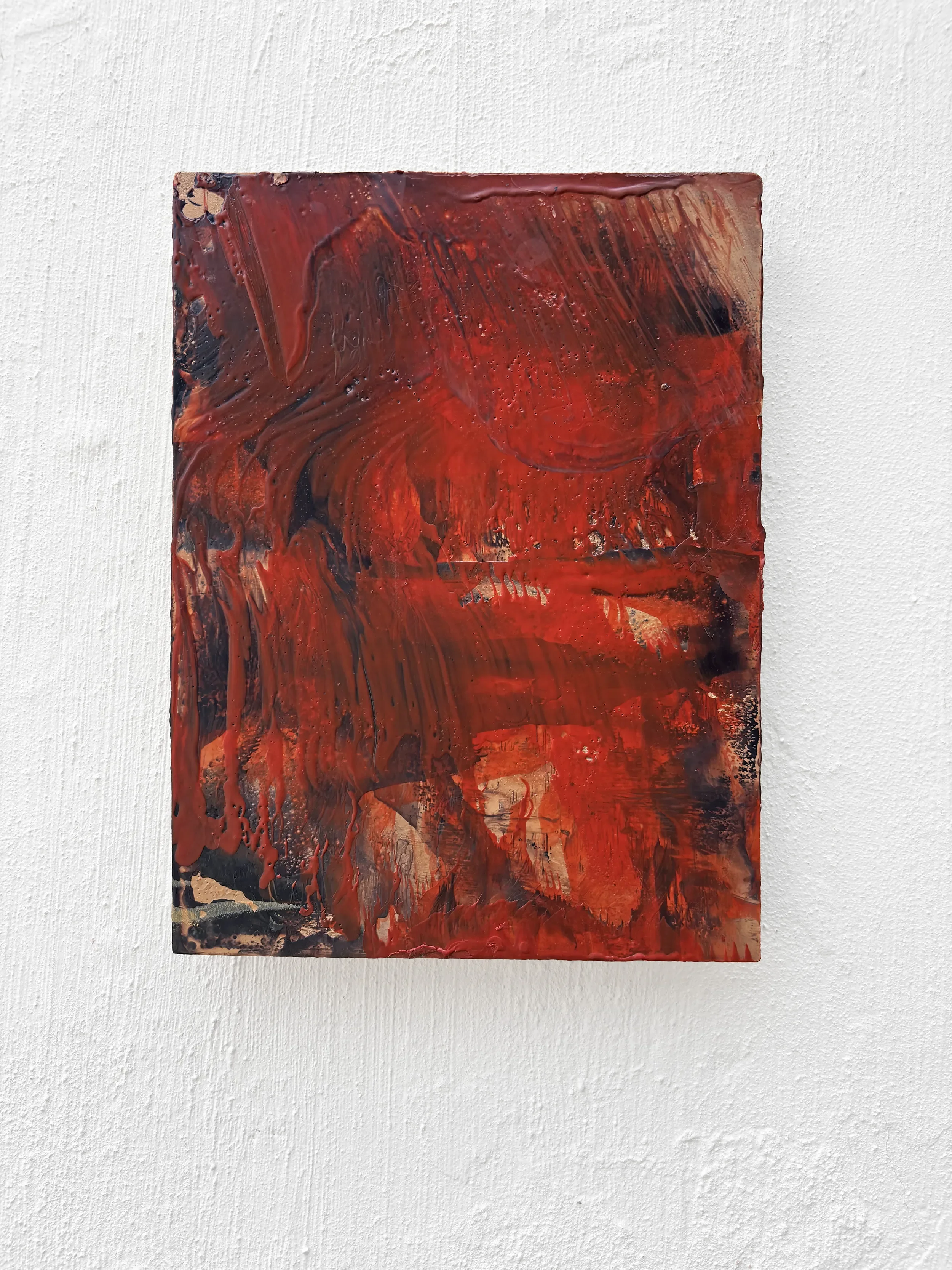 Fire Fire Fire Fire Fire - 42 x 32 cm - encaustic wax on panel