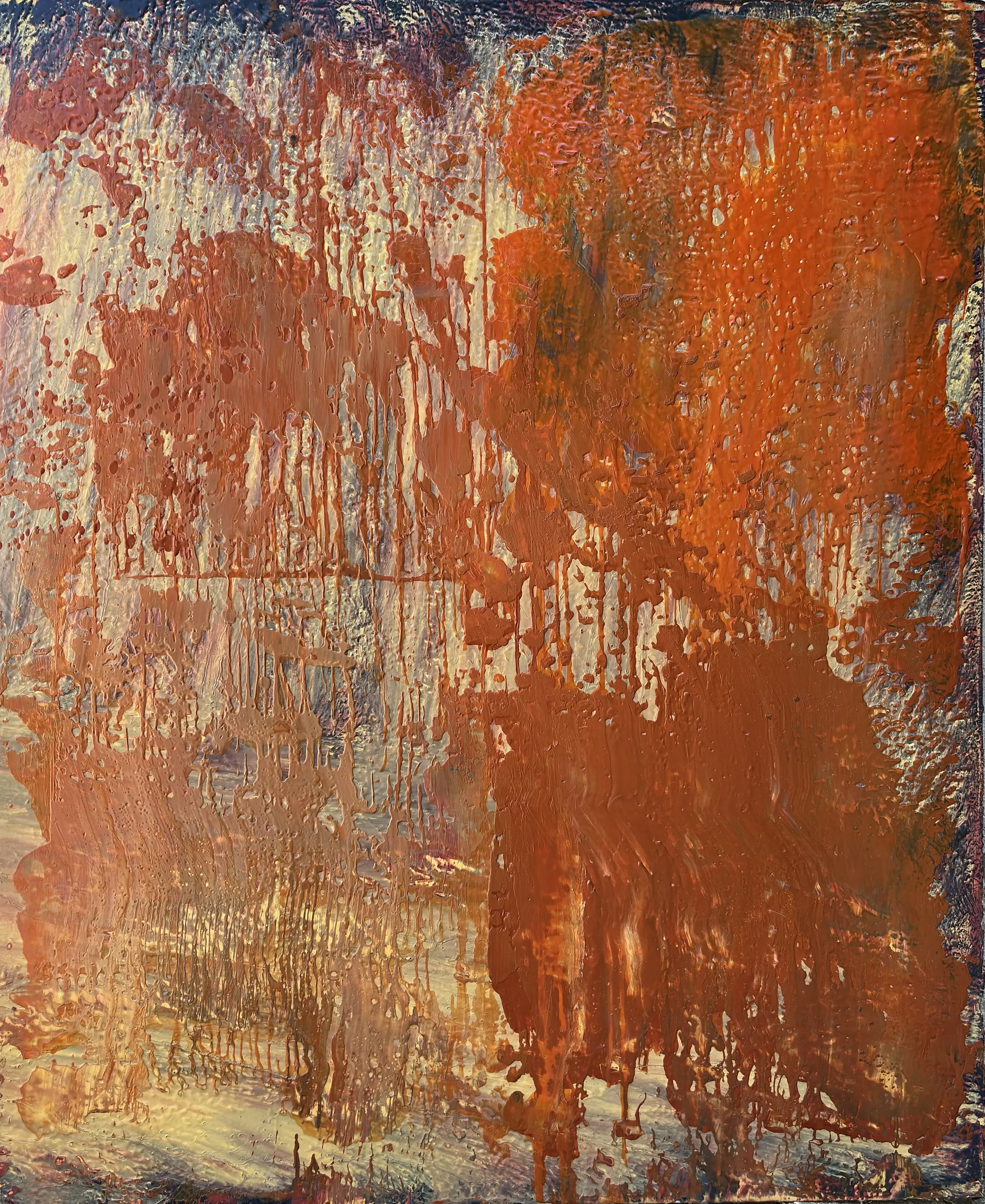 Avril - 122 x 100 cm - encaustic wax on panel
