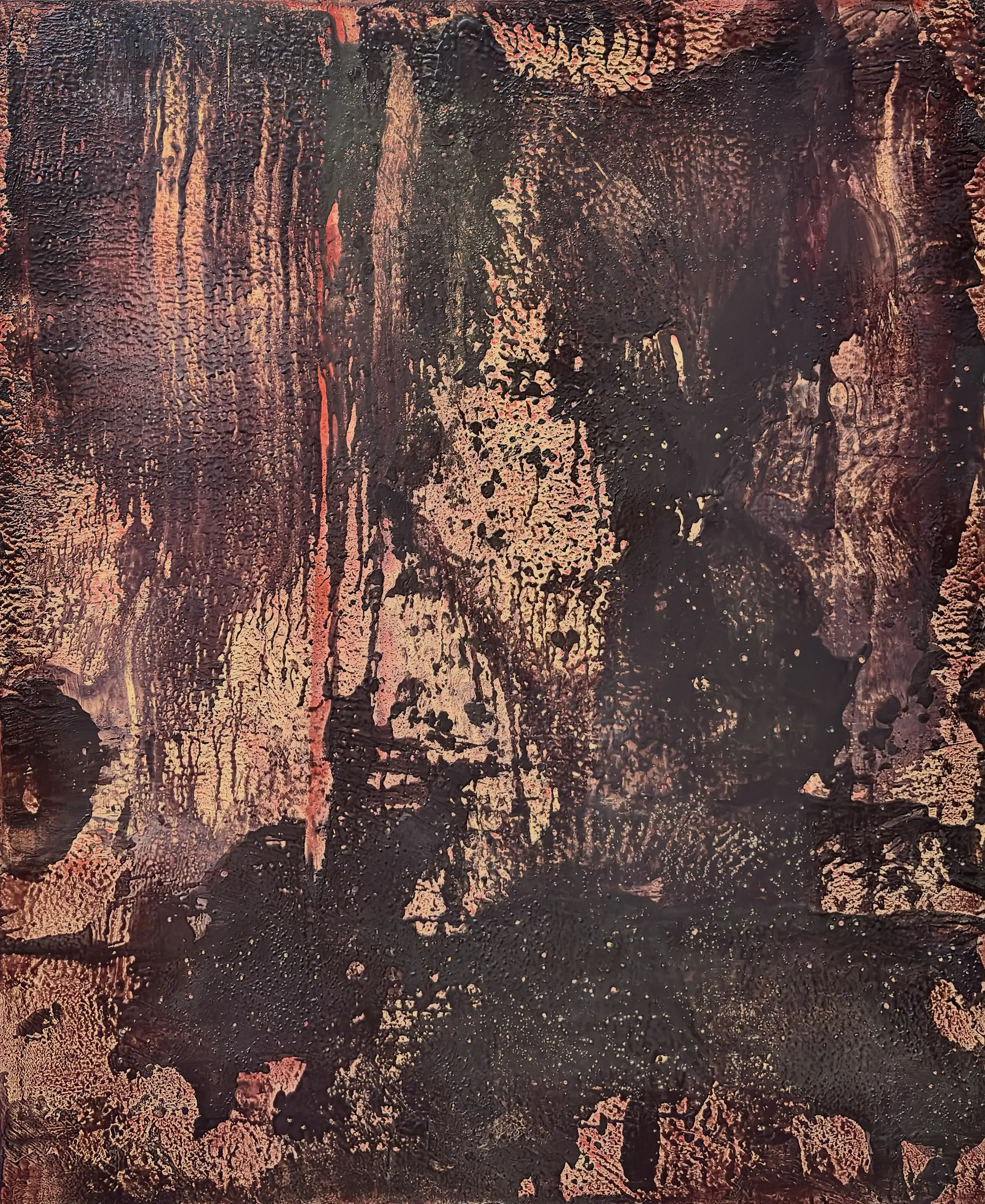 Joone - 122 x 100 cm - encaustic wax on panel
