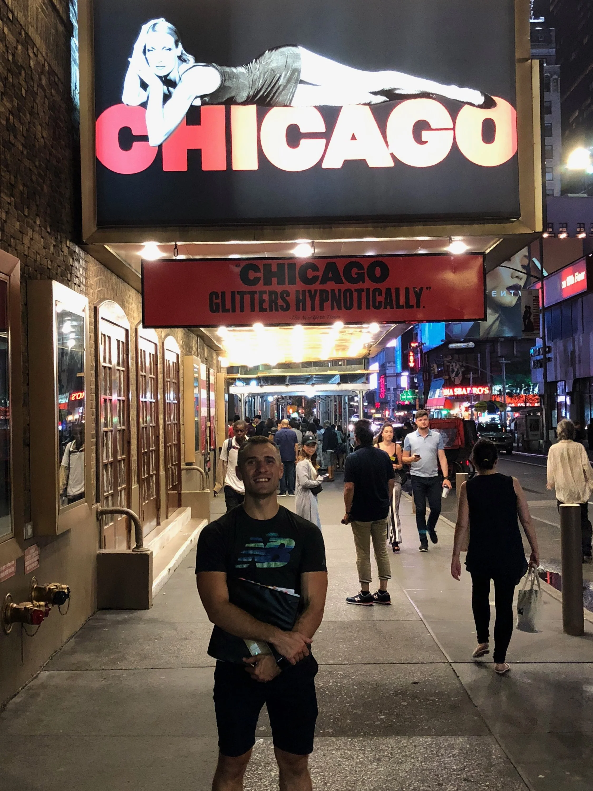 First night of conducting  Chicago  on Broadway