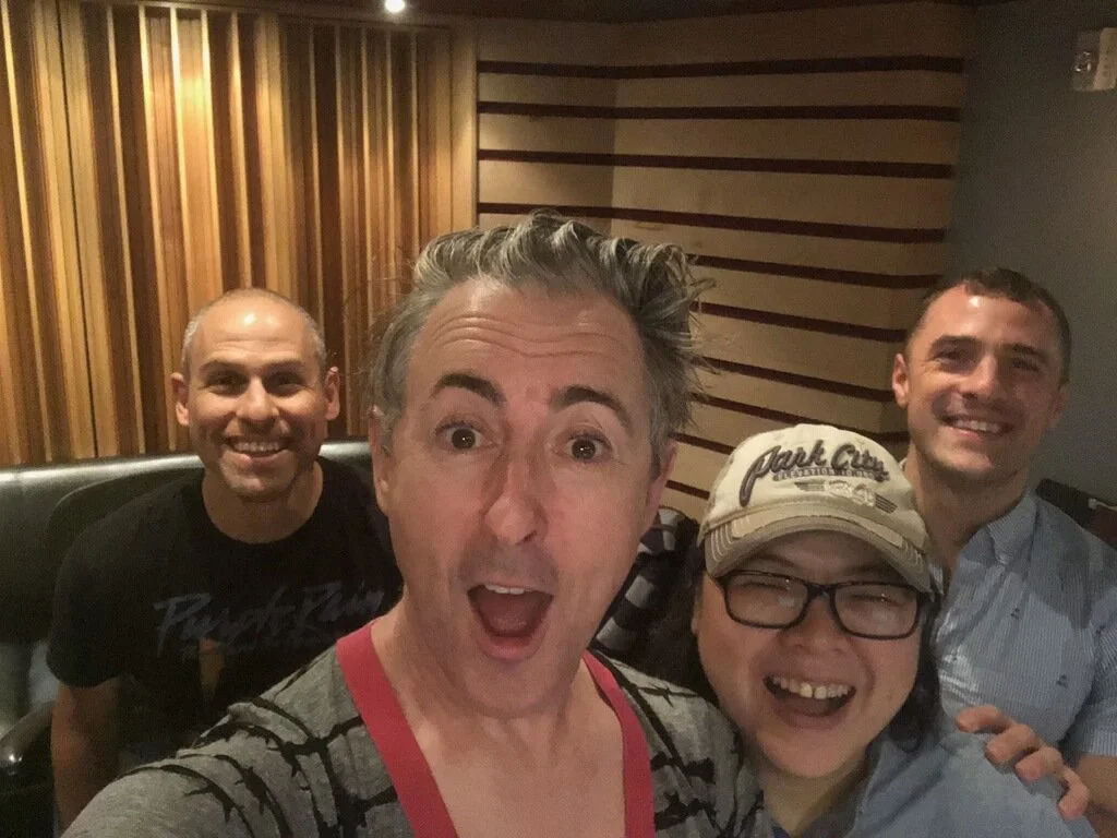 Recording HEY GURL, IT’S CHRISTMAS for Randy Rainbow, with Alan Cumming, and Dan Weiner (Producer)