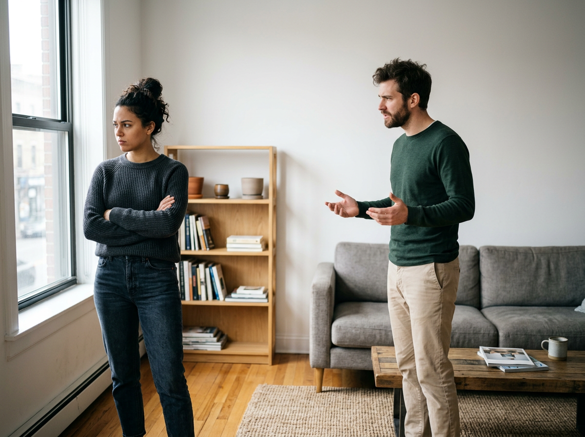 husband and wife arguing