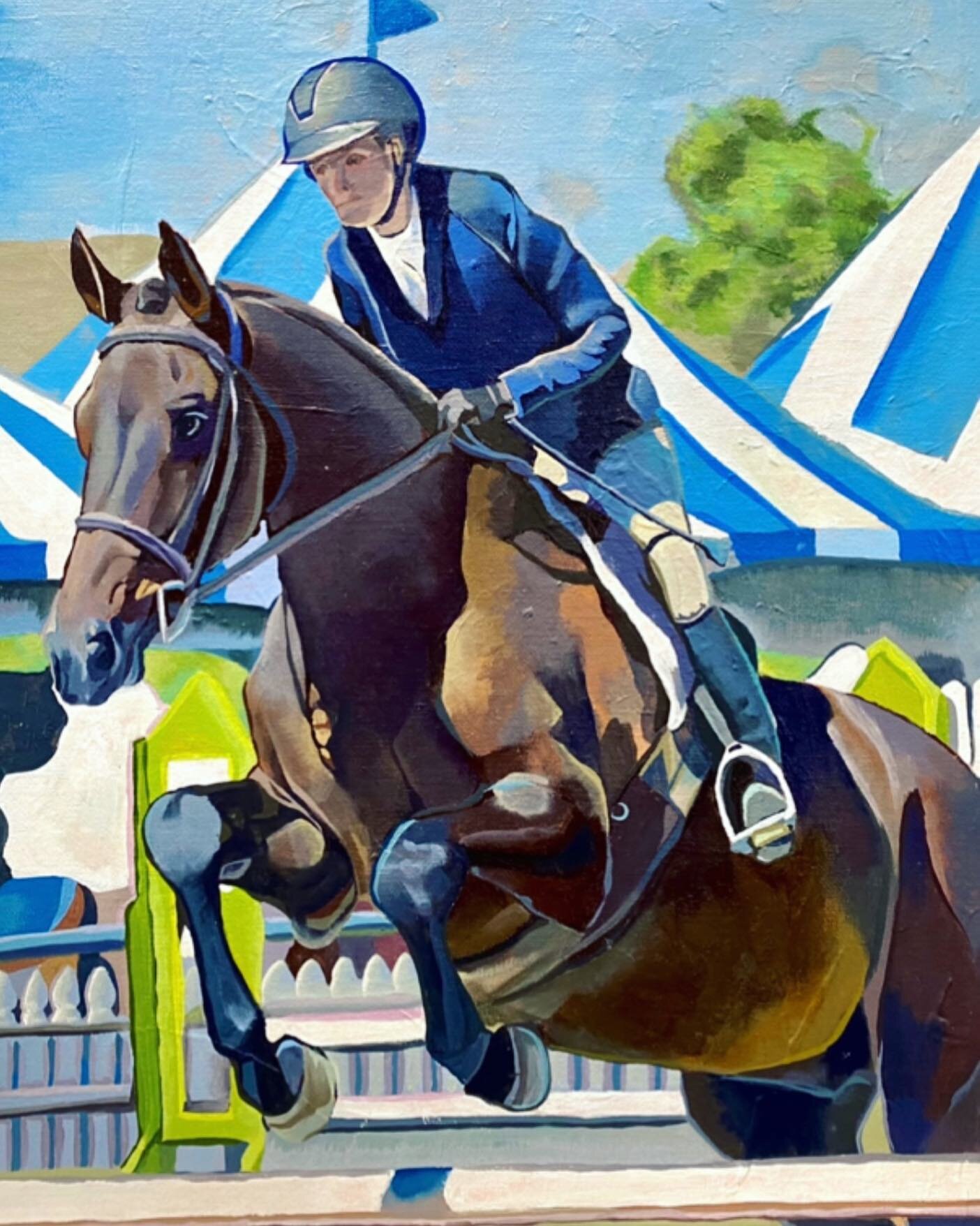 I cannot stress it enough: draw, paint, create what you know and value. This gorgeous painting is by 11th grade student Skylar @skylarrapoportt . Skylar is an equestrian and an artist developing her portfolio for college. This beautiful acrylic paint