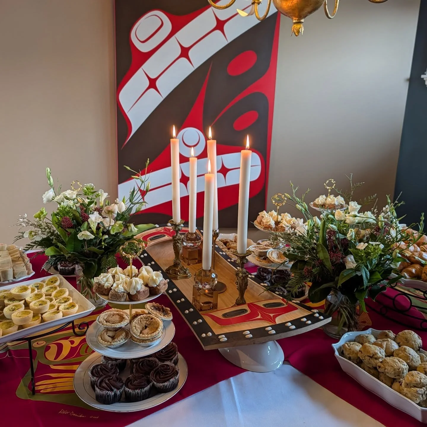 Today we set up a beautiful Christmas Afternoon Tea in White Rock.