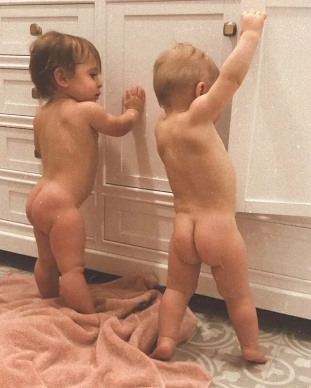 Little booty post...because chunky baby butts are the best! 🥰 Klaus is such a little smarty pants, when he wants something he&rsquo;ll get into it until he gets it and sissy will follow the mischief 😆😂