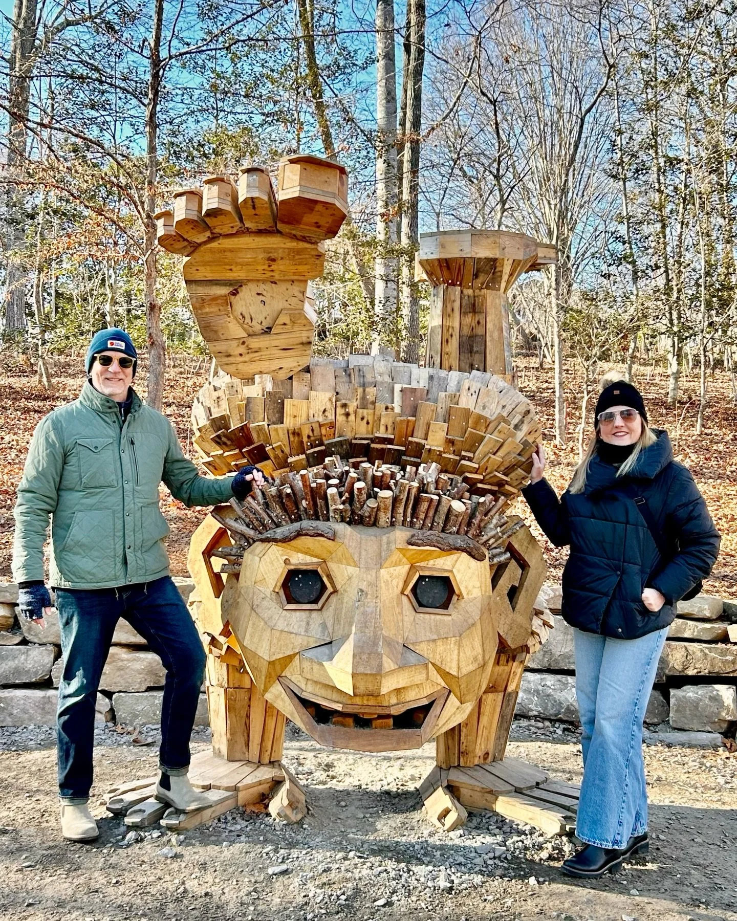 EXPLORE // Sunday we spent the afternoon visiting the @thomasdambo trolls @thencarboretum in #Asheville. This exhibit is here through Feb 17 only. You can find 12 trolls in the park, six in the gardens and six on the trails. This is their first North