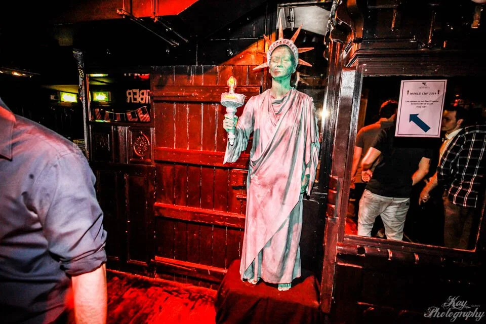 Human Statue of Liberty