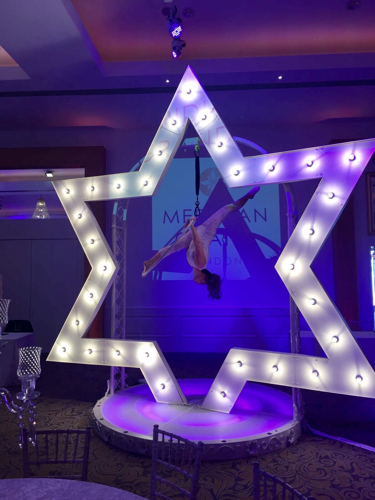 Giant LED star at event