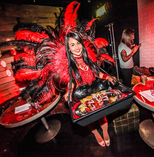 Usherette Tray girls at event