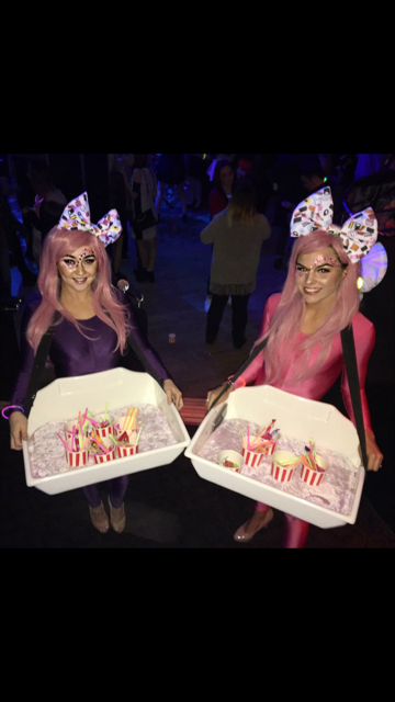 Usherette Tray girls at event