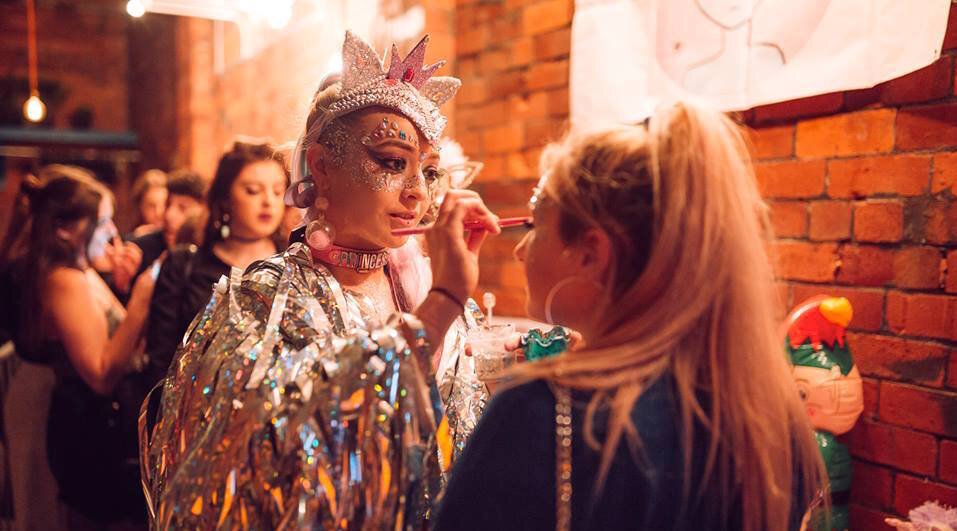 Glitter makeup artists for events