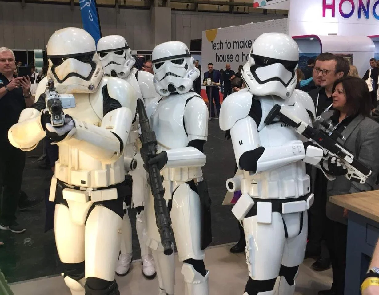 Star Wars characters at event