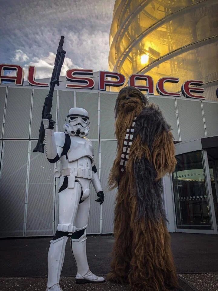 Star Wars characters at event