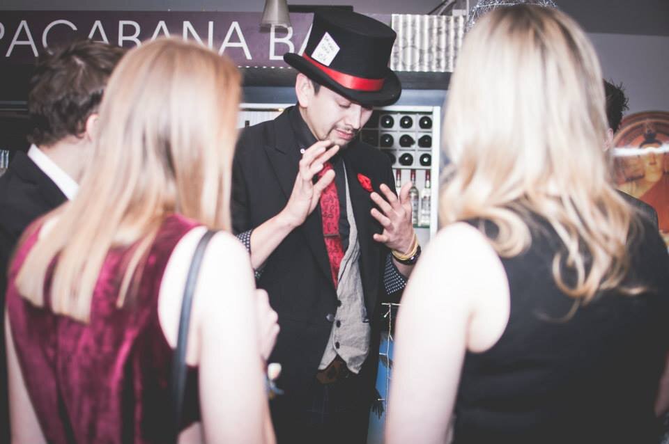 Magician performing live at event